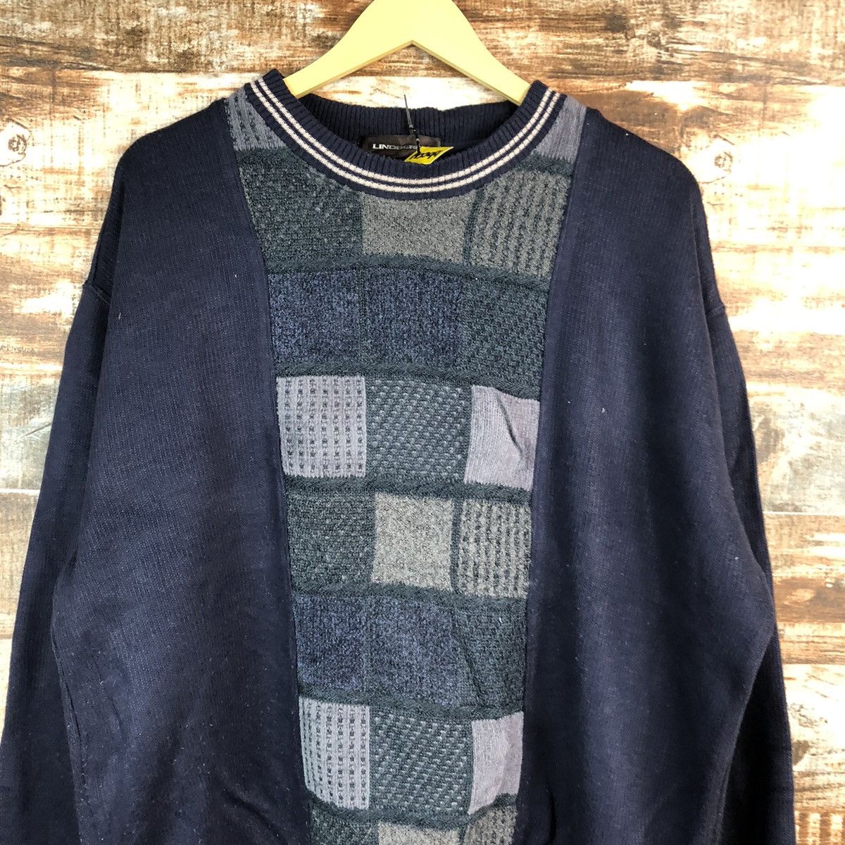 Lindbergh Dark Blue Knitwear sweatshirt #A2299