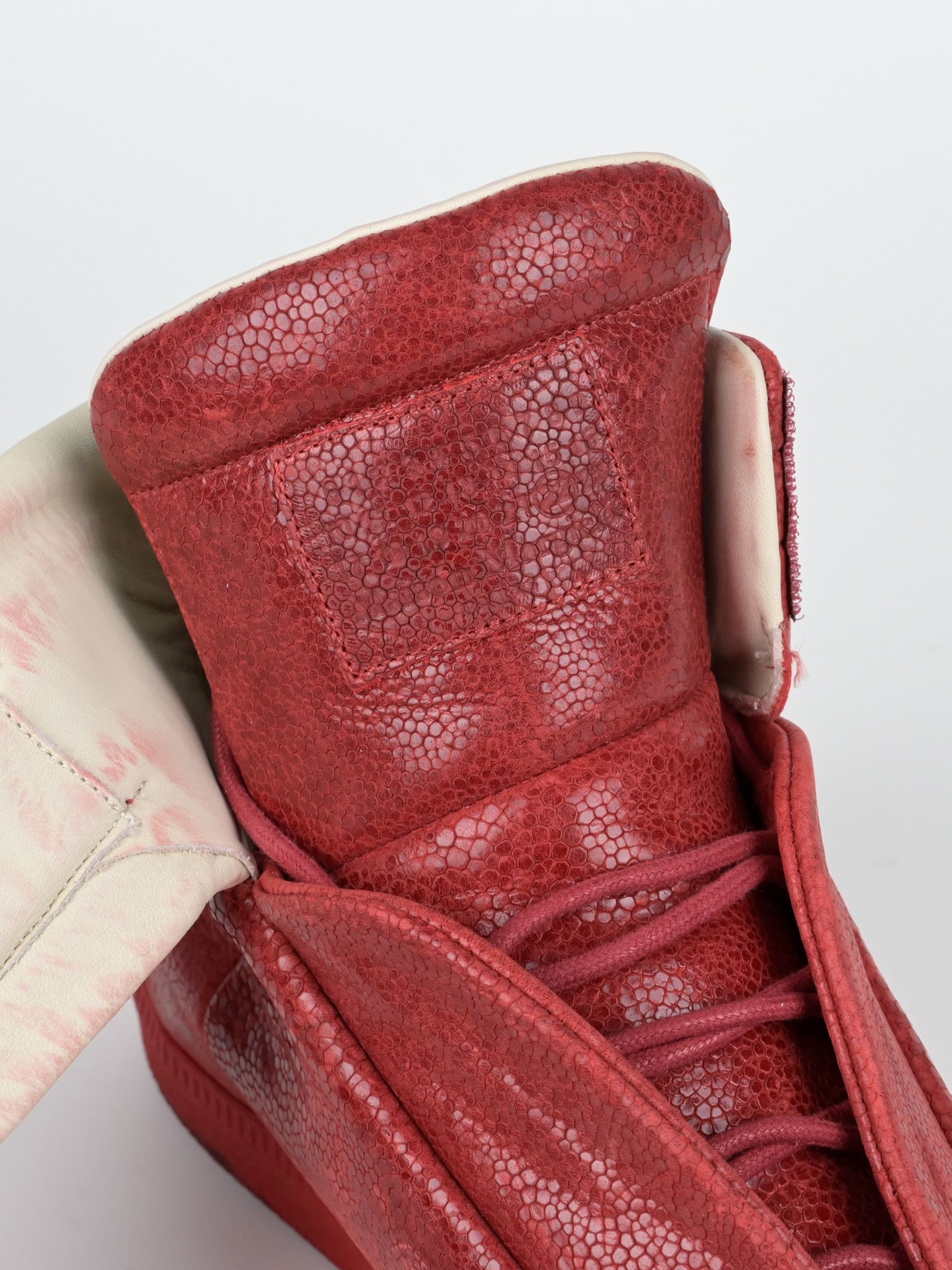Maison Margiela Pebbled Leather Future High Top Sneakers Size US 11 / EU 44 - 14 Thumbnail