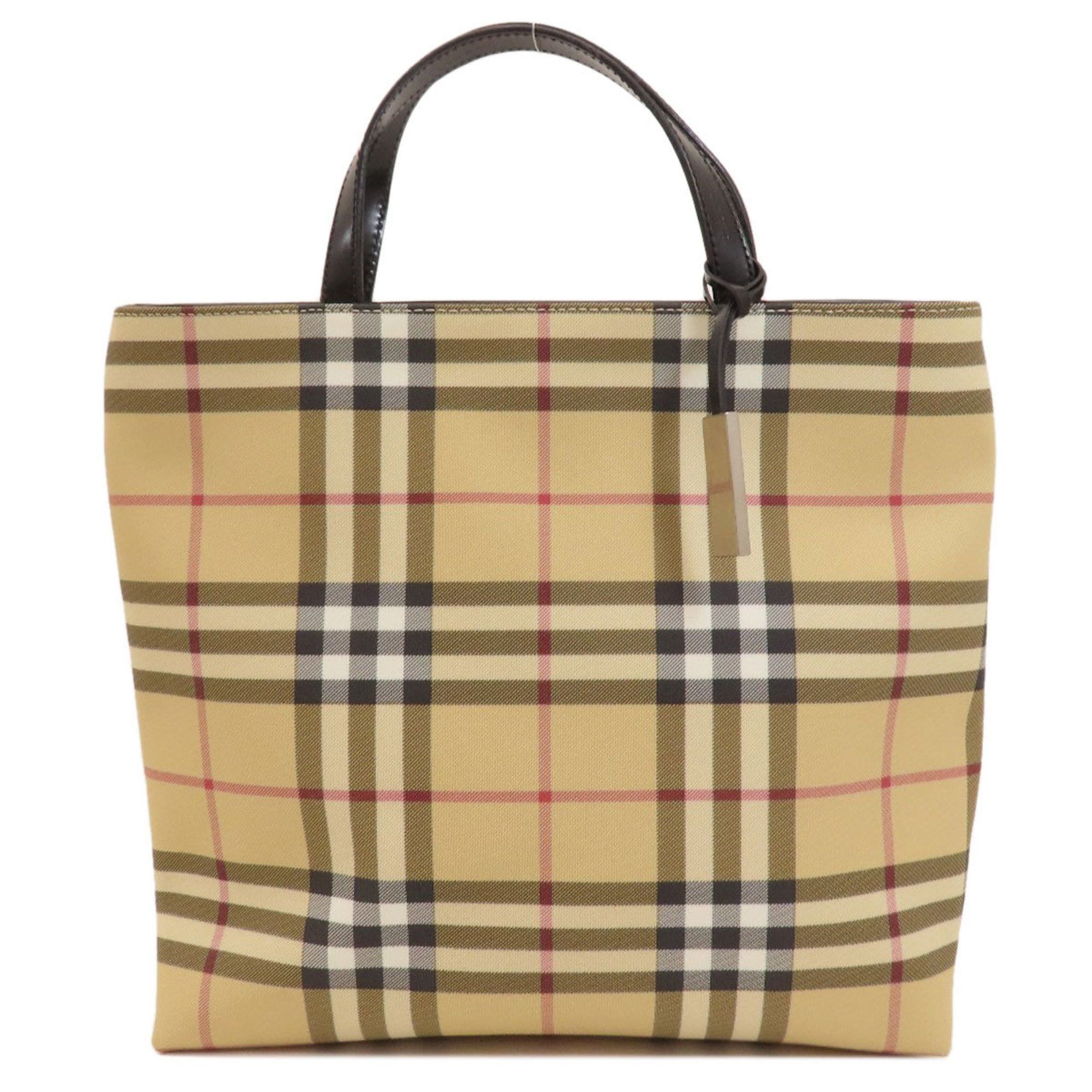image of Burberry Nova Check Handbag Pvc Women's Burberry in Brown