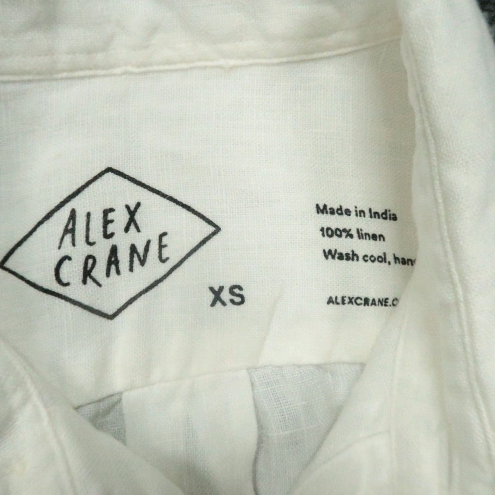 Vintage Alex Crane Shirt Mens XS White Short Sleeve Linen Camp Collar Button Up Size US XS / EU 42 / 0 - 3 Thumbnail