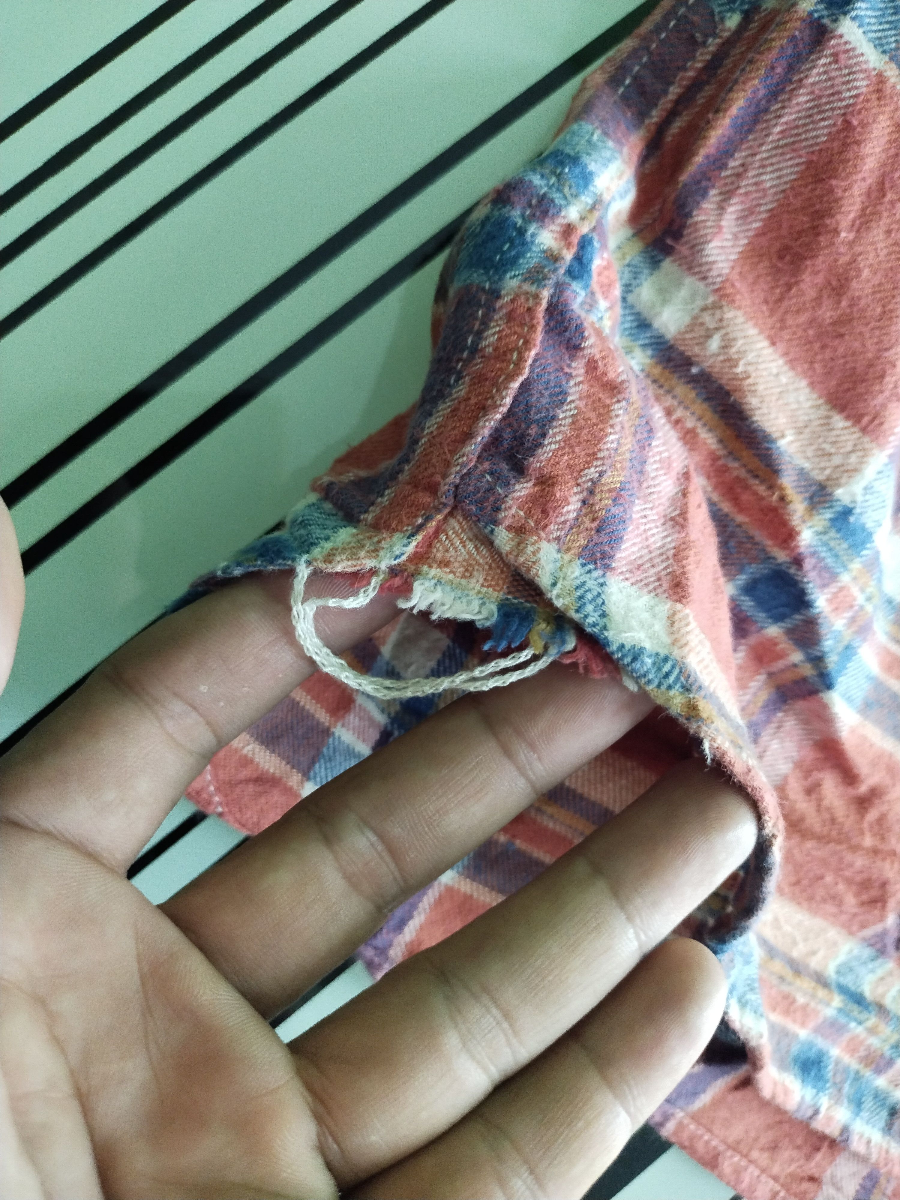 Japanese Brand × Remi Relief Vtg Japanese Slub Flannel Work Shirt Size US L / EU 52-54 / 3 - 7 Thumbnail