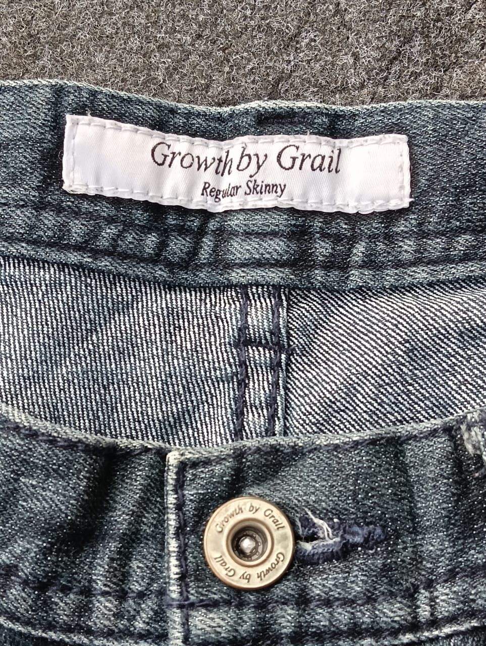 Japanese Brand 🔥GROWTH BY GRAIL REGULAR SKINNY JEANS —JAPAN STREET LEGEND! Size US 31 - 3 Thumbnail