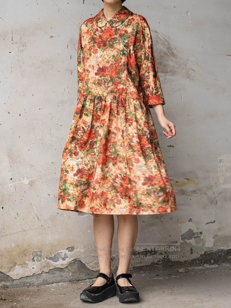 Comme des Garcons Comme Des Garcons Oil Painting Flower Dress Size XS / US 0-2 / IT 36-38 - 4 Thumbnail