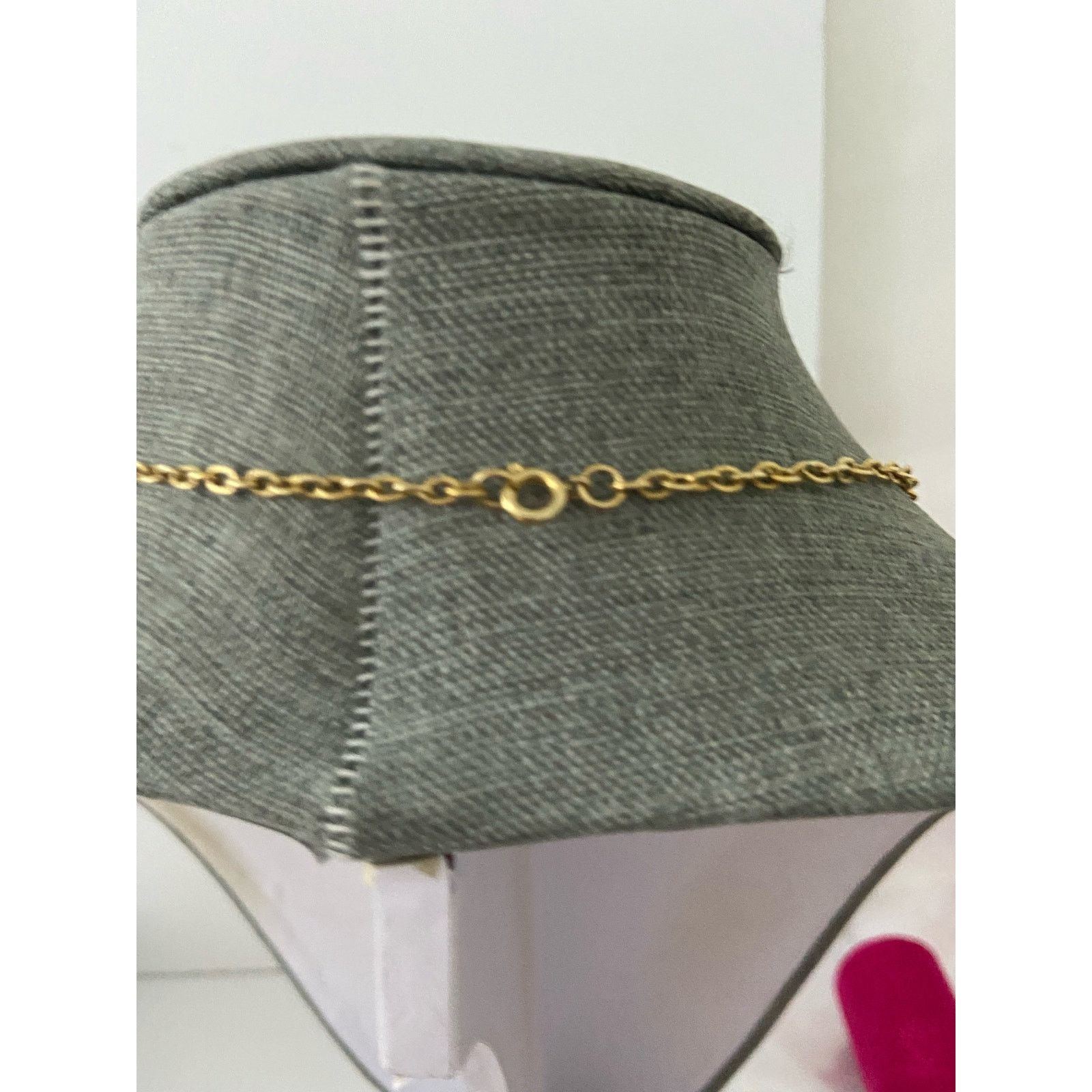 Other olive green painted shell feather necklace gold tone Size ONE SIZE - 4 Thumbnail
