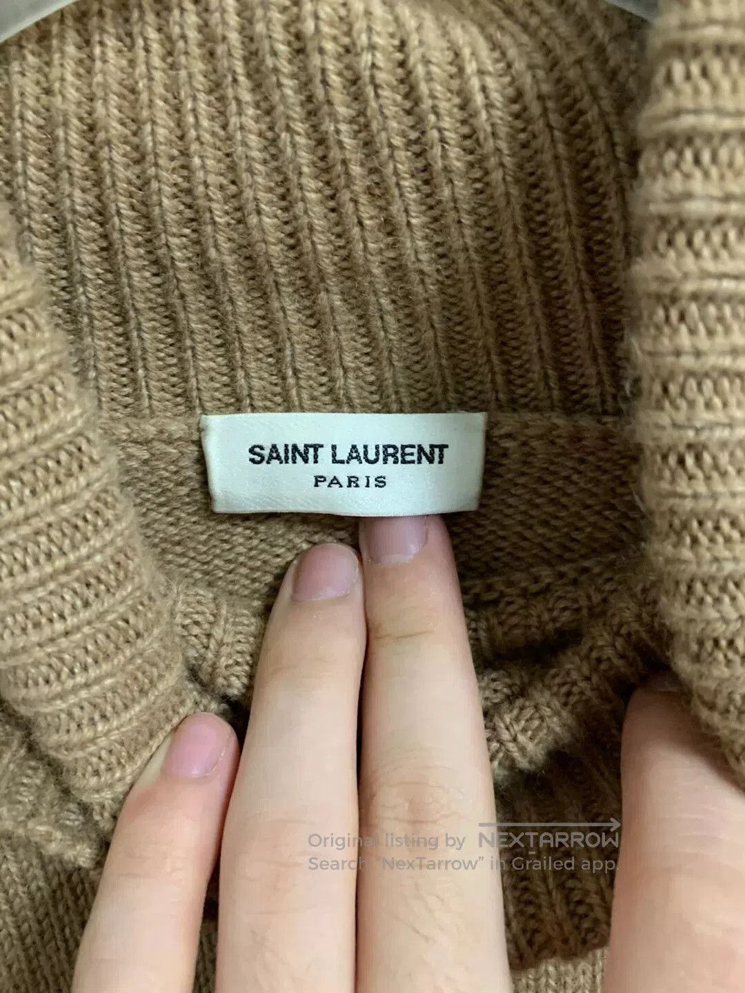 Saint Laurent Paris Saint Laurent Beige Turtleneck Sweater. Size US S / EU 44-46 / 1 - 4 Thumbnail