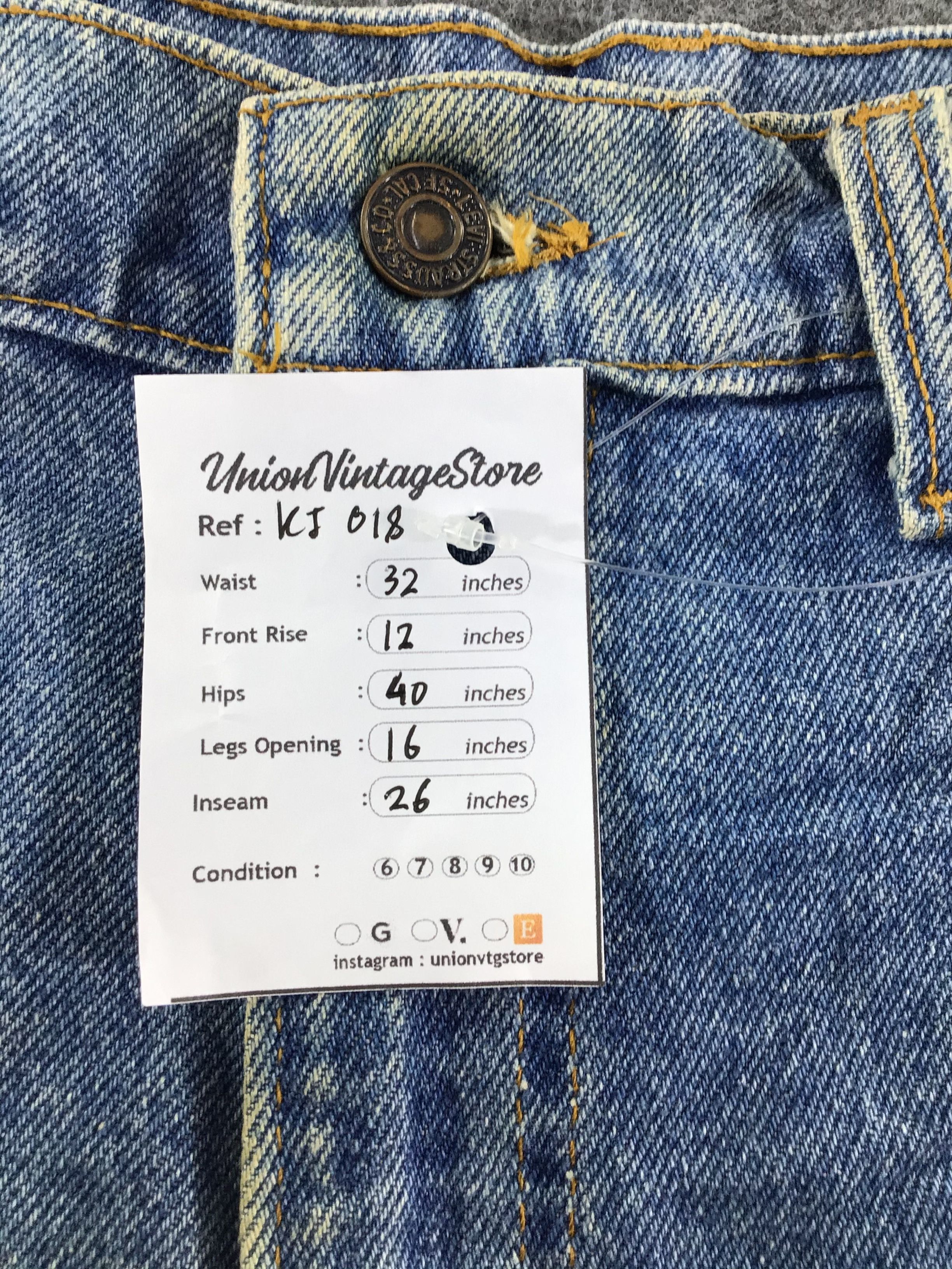 Levi's Vintage 90s Levis 510 Jeans Medium Wash Denim KJ018 Size US 32 / EU 48 - 11 Thumbnail