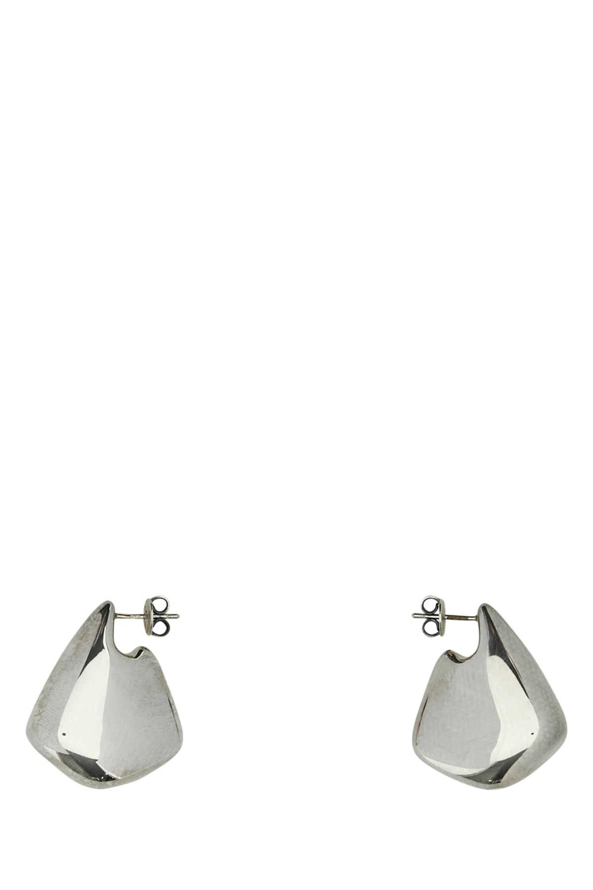 Bottega Veneta Silver Fin Earrings Size ONE SIZE - 1 Thumbnail