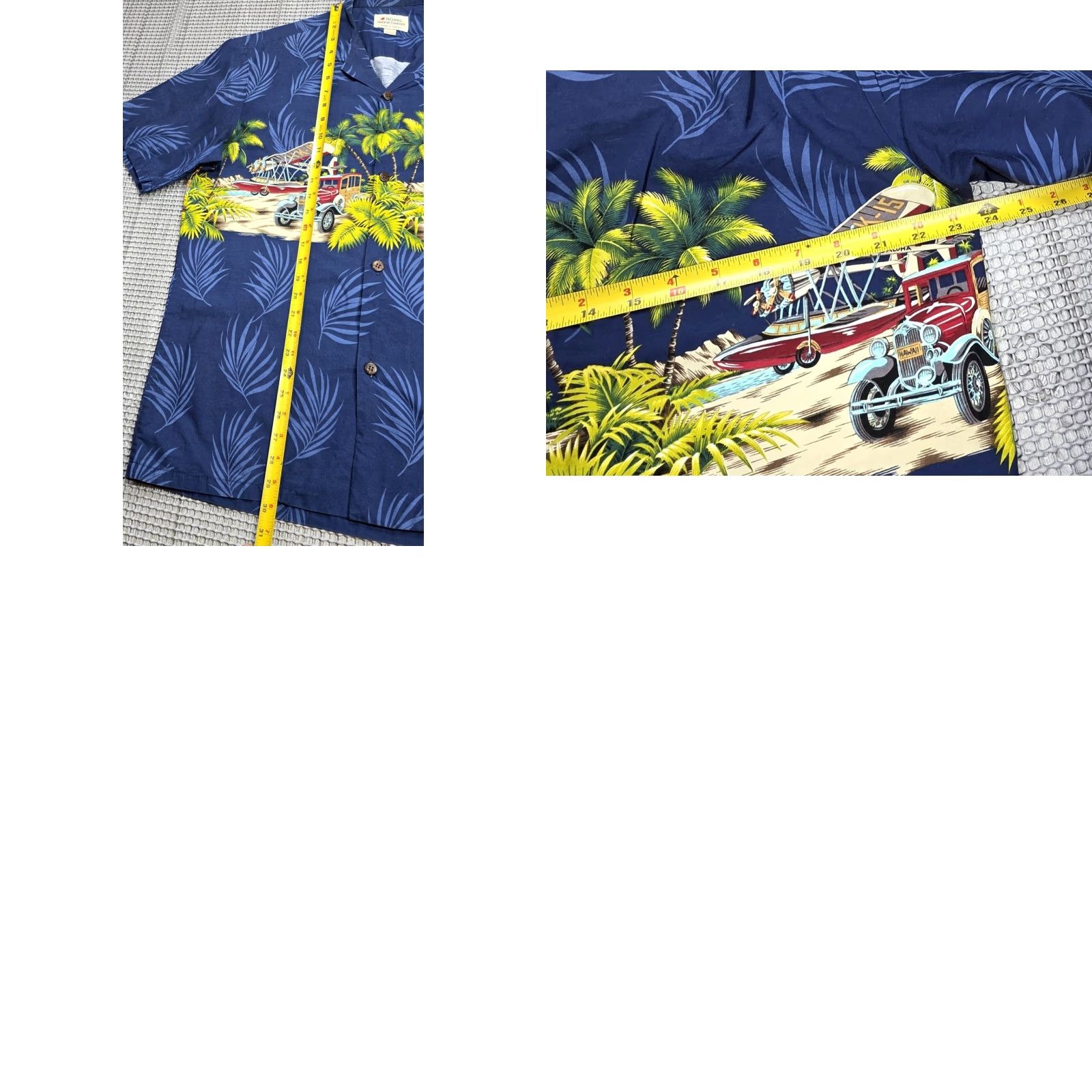 Vintage Royal Hawaiian Mens L Hawaii Beach Aloho Short Sleeve Shirt Vintage Floral Button-Up Shirt Size US L / EU 52-54 / 3 - 9 Thumbnail