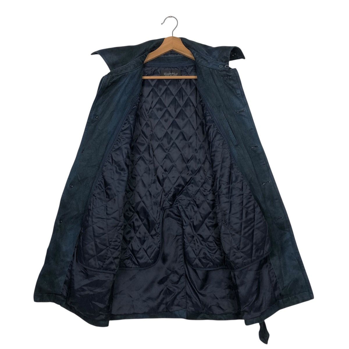 Japanese Brand Tornado Mart Archive Black Denim Trench Coat w/ Belt Size US L / EU 52-54 / 3 - 14 Thumbnail