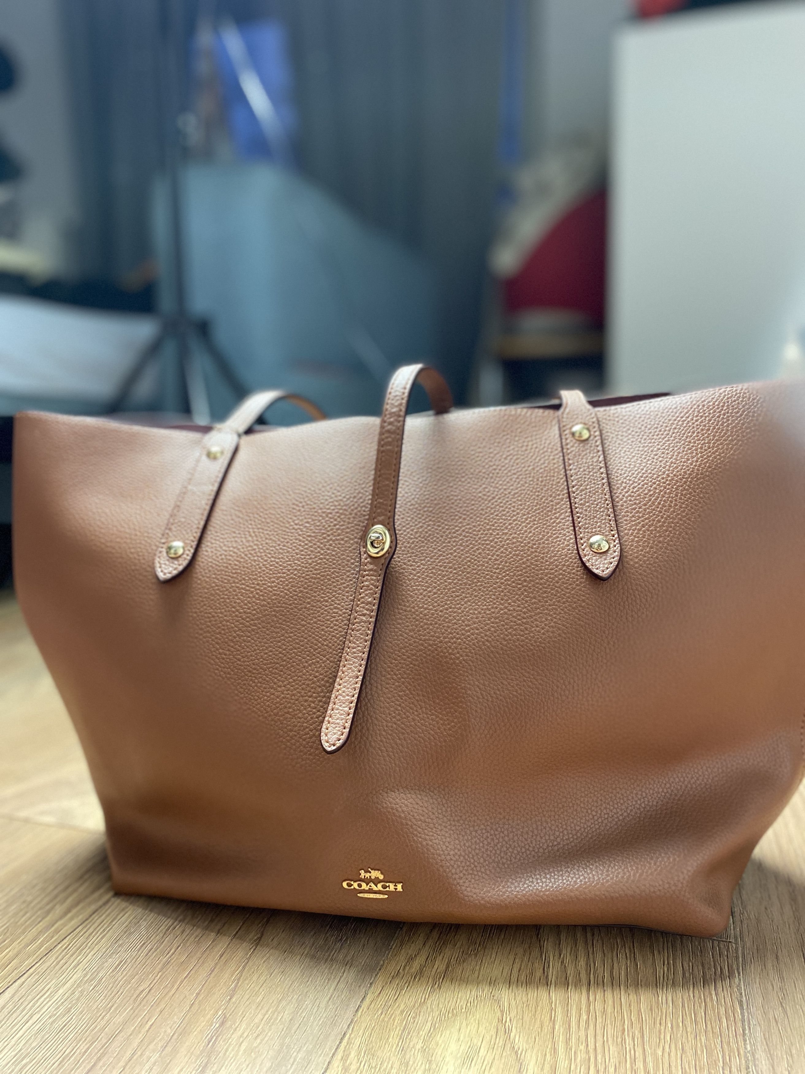 Coach Market Tote bag Saddle Light Gold leather