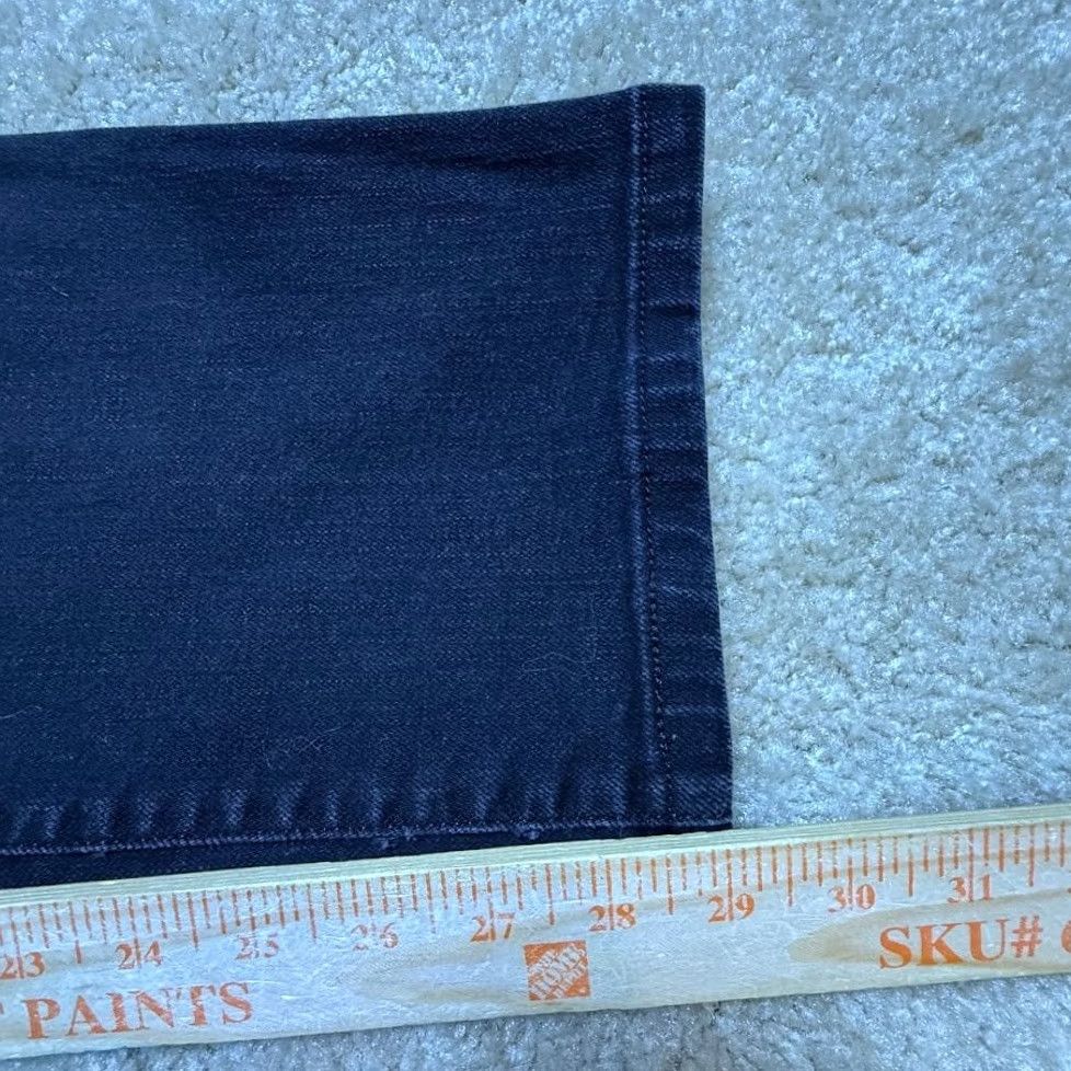 Levi's Levi's 505 Straight Jeans Womens 12 Black Dark Wash Stretch Denim Pants Size 34" / US 12 / IT 48 - 7 Thumbnail
