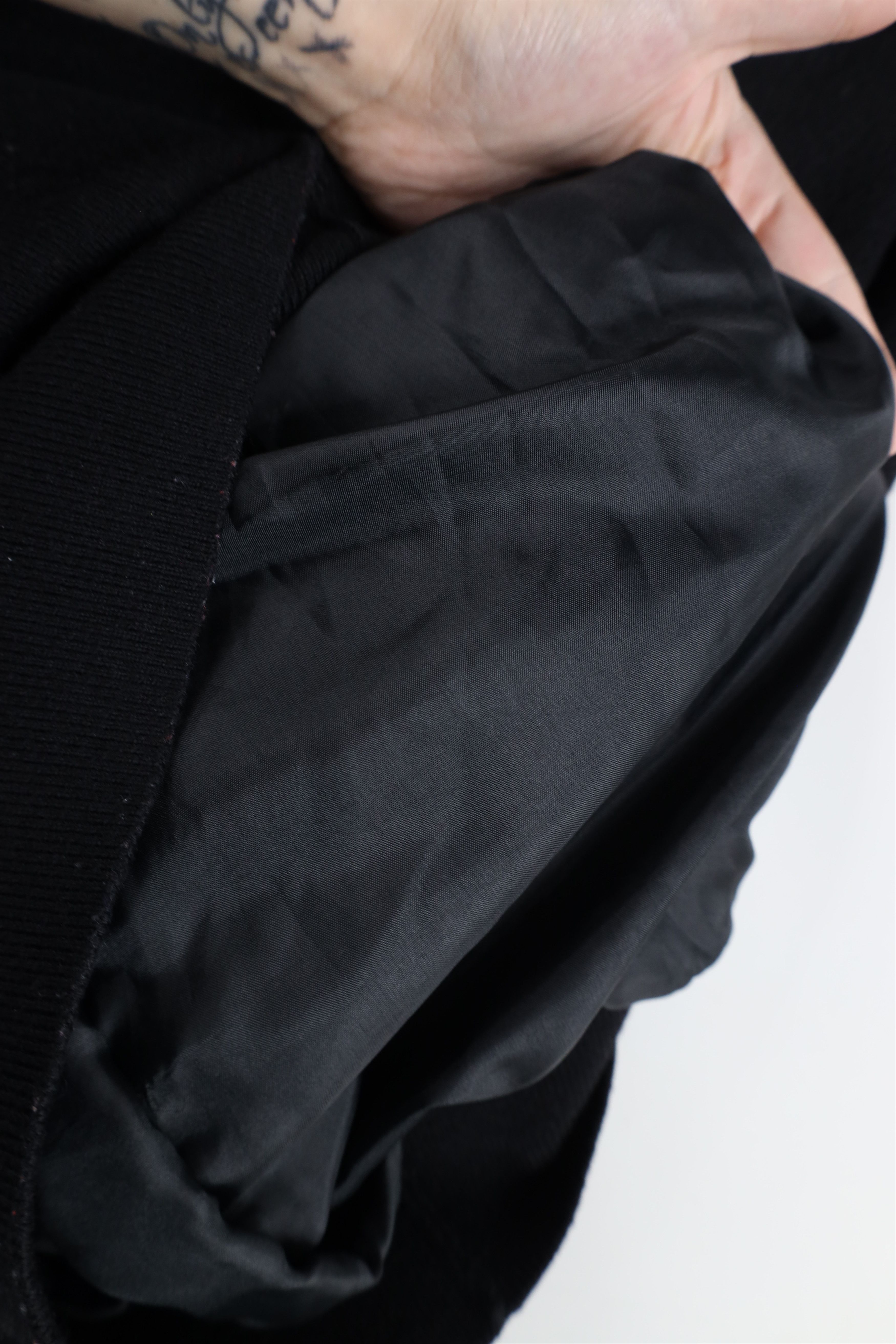 Vintage Vintage Blank Lined Wool Knit Half Zip Sweater Jacket Black Size US S / EU 44-46 / 1 - 9 Thumbnail