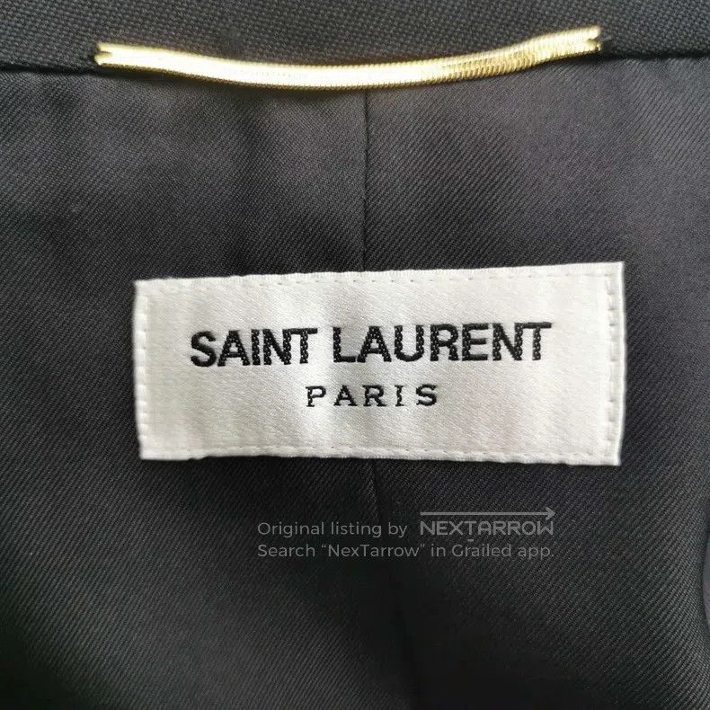Saint Laurent Paris Saint Laurent Paris Wool Solid Collar Jacket Size XXS / US 00 / IT 34 - 3 Thumbnail