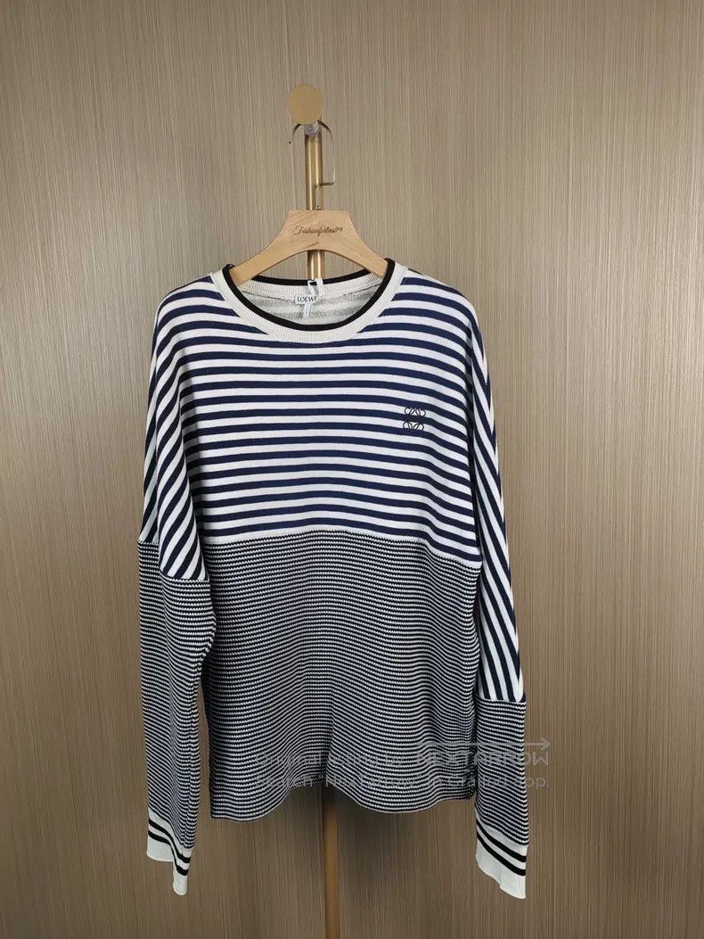 Loewe Loewe Striped Patched Waffle Crewneck Sweatshirt Size XL / US 12-14 / IT 48-50 - 1 Thumbnail