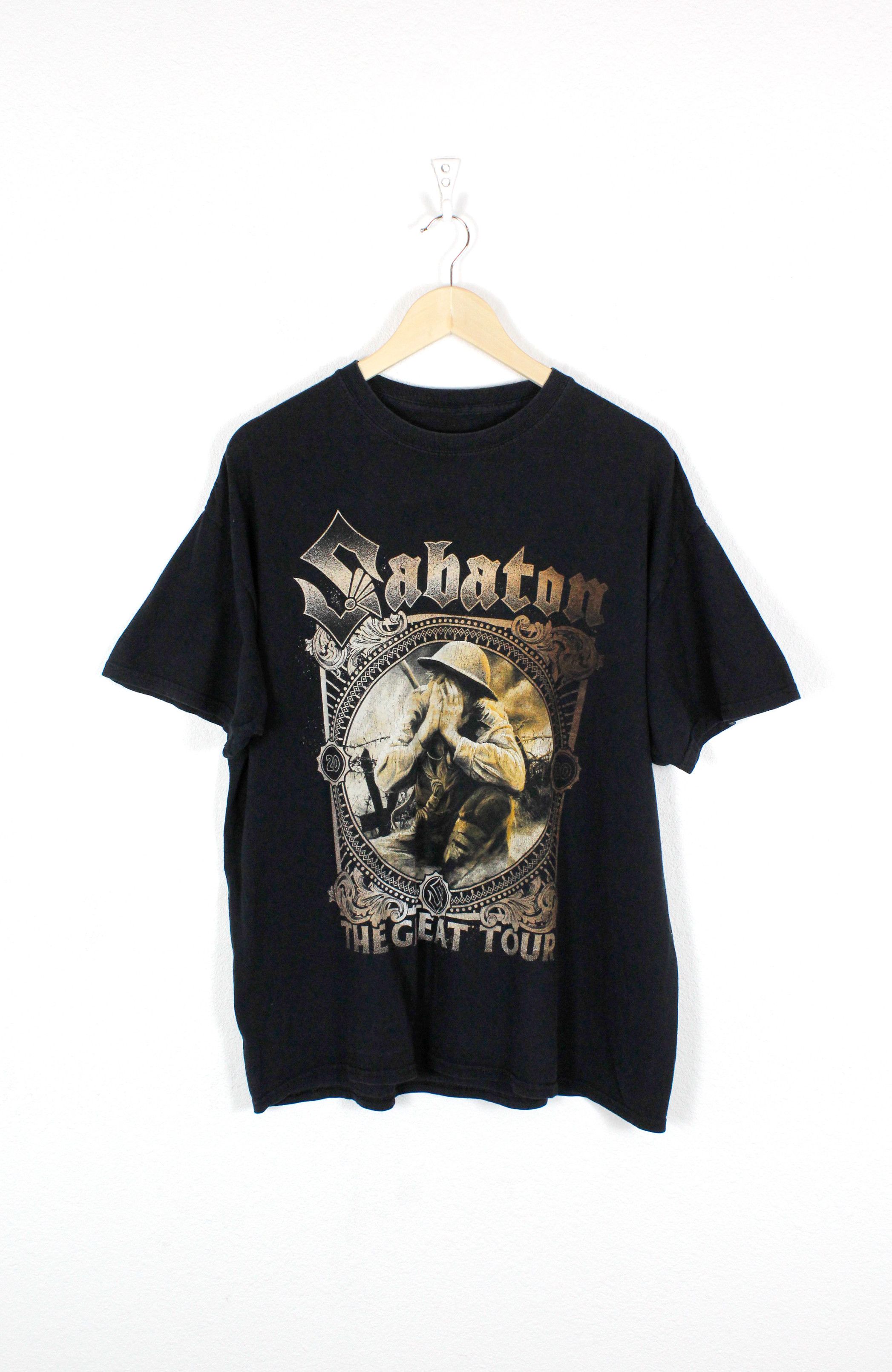 Band Tees × Vintage Sabaton The Great Tour T-shirt Big Logo Y2K Rock Size US XL / EU 56 / 4 - 1 Thumbnail