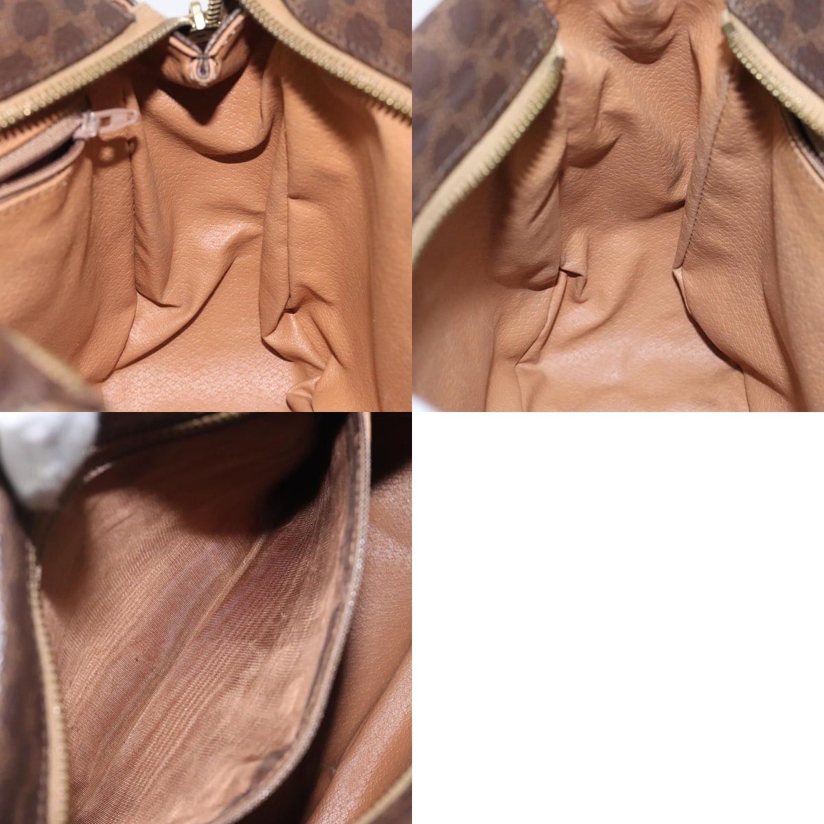 Celine CELINE Macadam Canvas Hand Bag Pvc Leather Brown Gold Size ONE SIZE - 12 Thumbnail