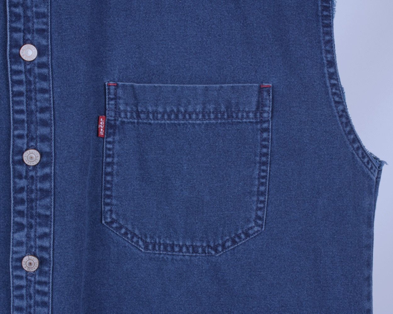 Levi's × Vintage LEVIS Red Tab Vintage 90's Blue Jeans Vest Jacket Size US XL / EU 56 / 4 - 7 Thumbnail