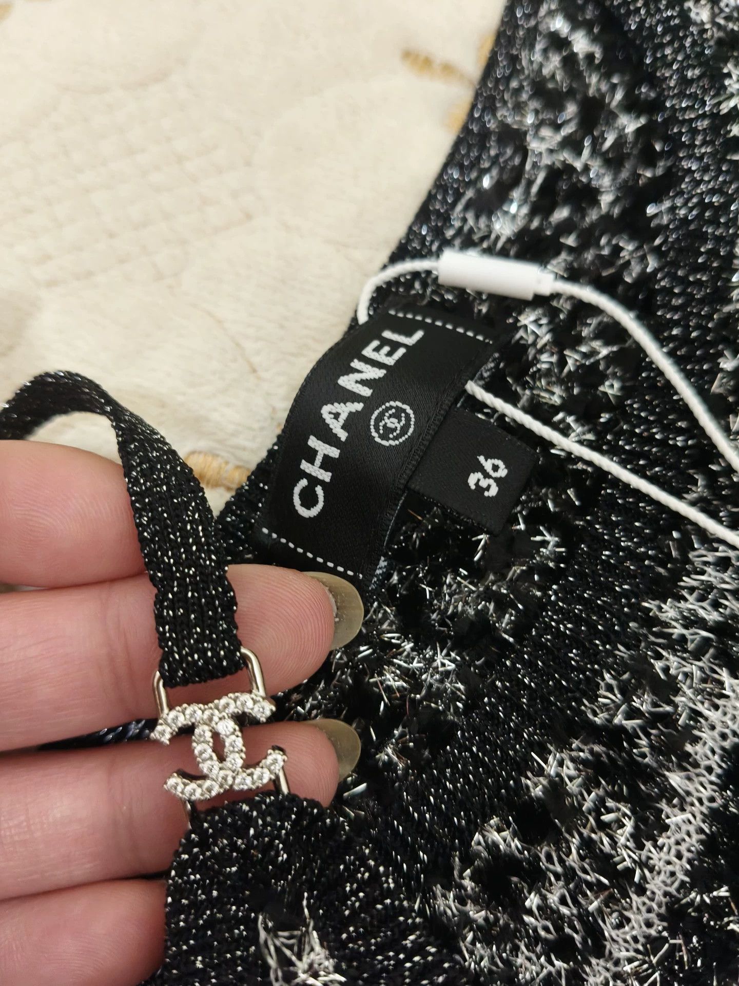 Chanel Chanel 26C Black Silver Cami Size XS / US 0-2 / IT 36-38 - 2 Thumbnail