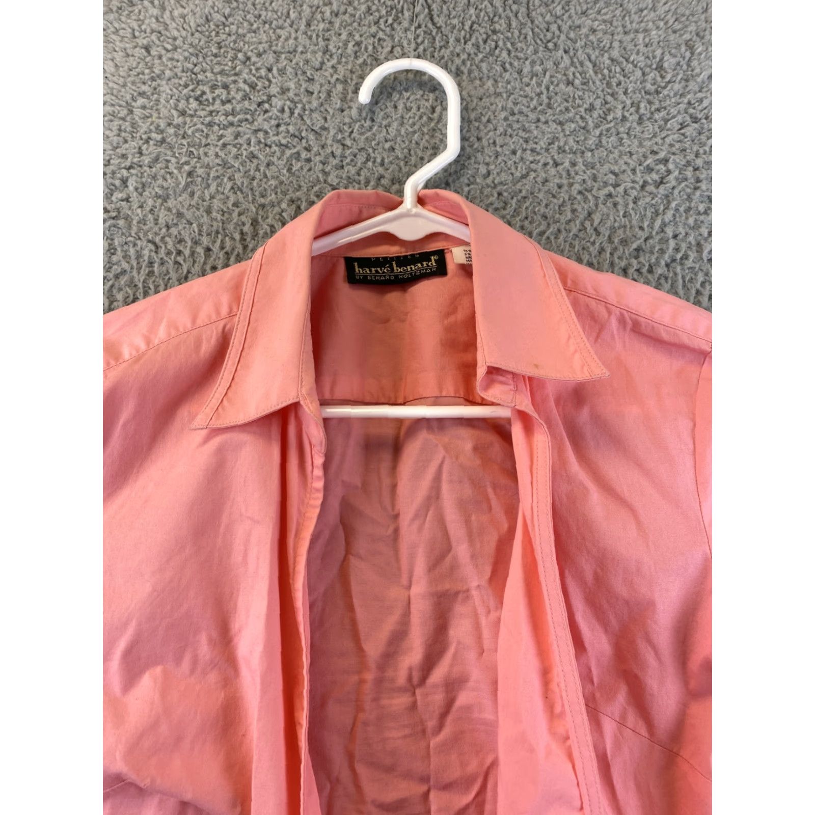 Vintage Harve Benard Shirt Women PM Orange 3/4 Sleeve Button-Up Collared Cotton Work Casual /88-11 Size M / US 6-8 / IT 42-44 - 3 Thumbnail