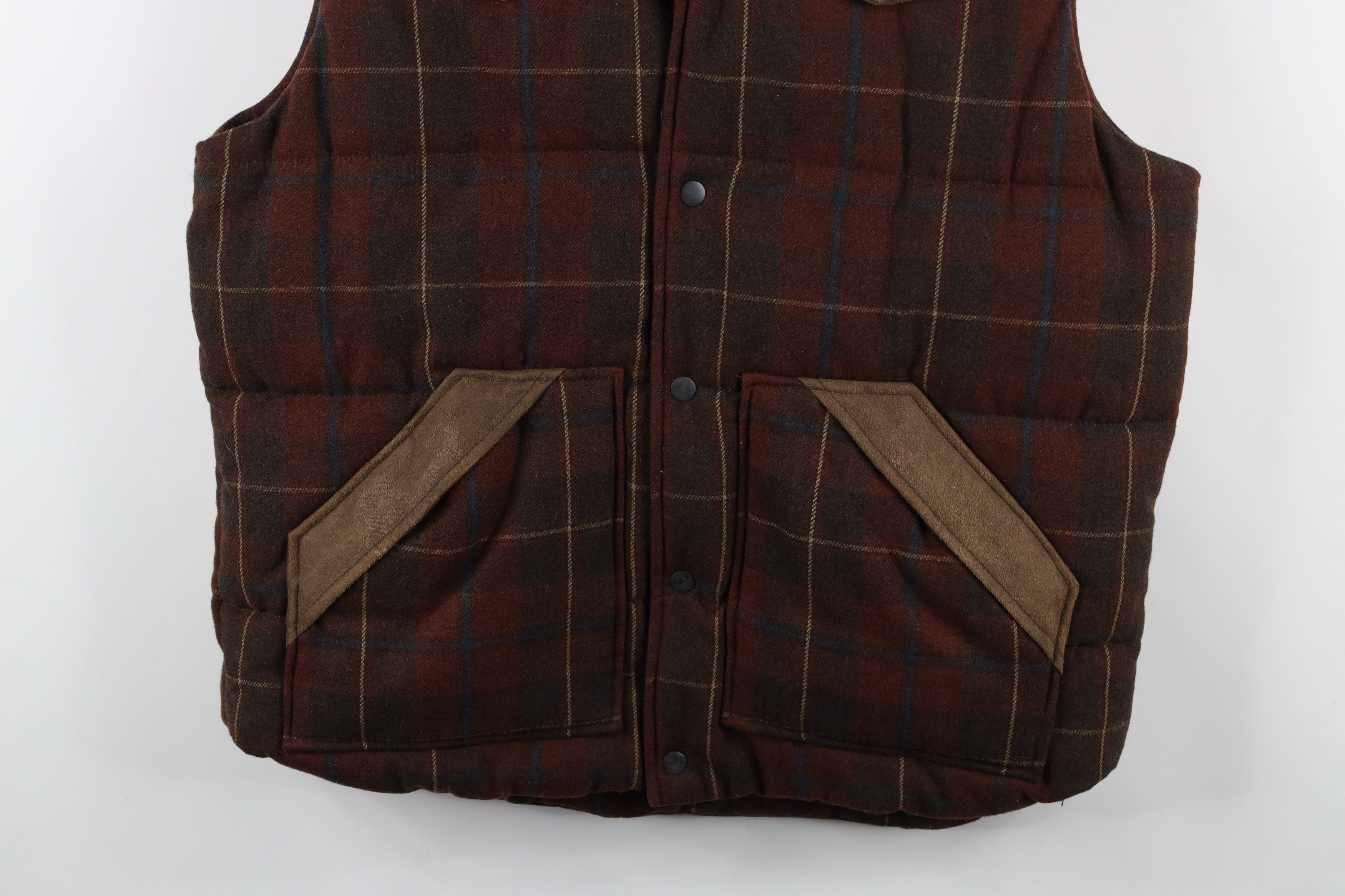 Vintage Vintage 90s Streetwear Full Button Puffer Vest Jacket Plaid Size US L / EU 52-54 / 3 - 3 Thumbnail
