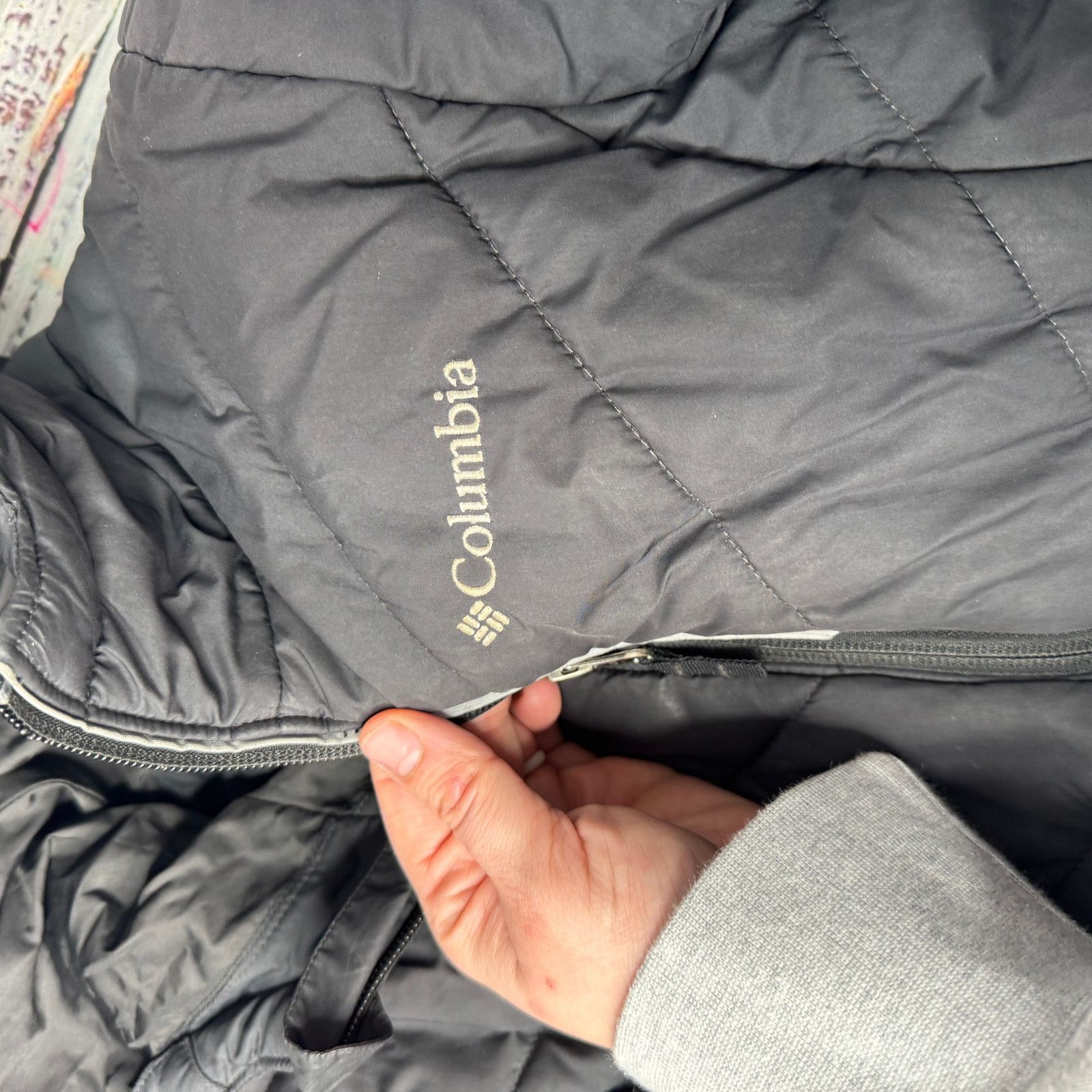 Columbia Columbia 7/8 Black Hooded Puffer Coat Quilted Winter Jacket Size S / US 4 / IT 40 - 2 Thumbnail