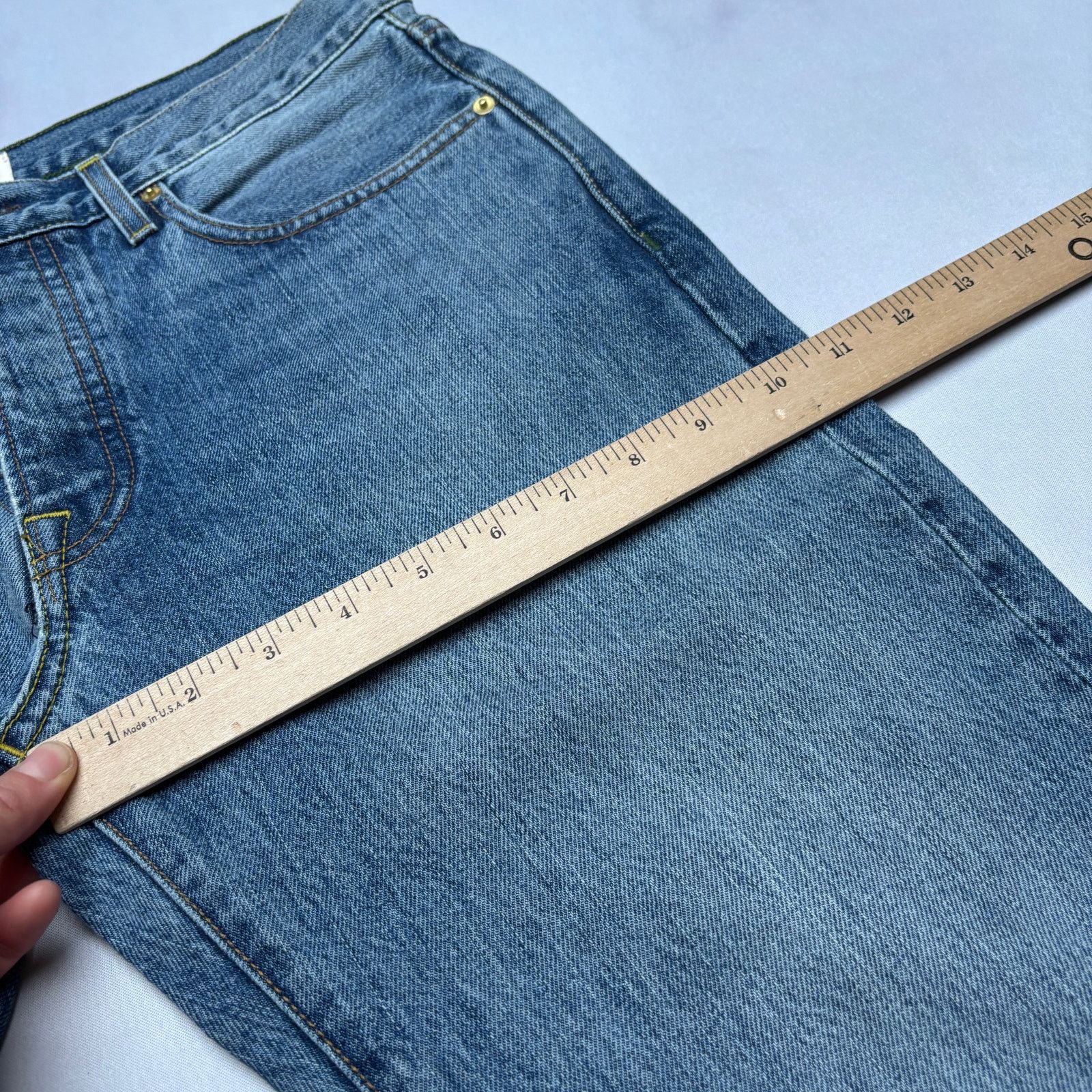 Sid Mashburn $175 Sid Mashburn Slim Straight Jeans 32x30 Made in USA Size US 32 / EU 48 - 6 Thumbnail