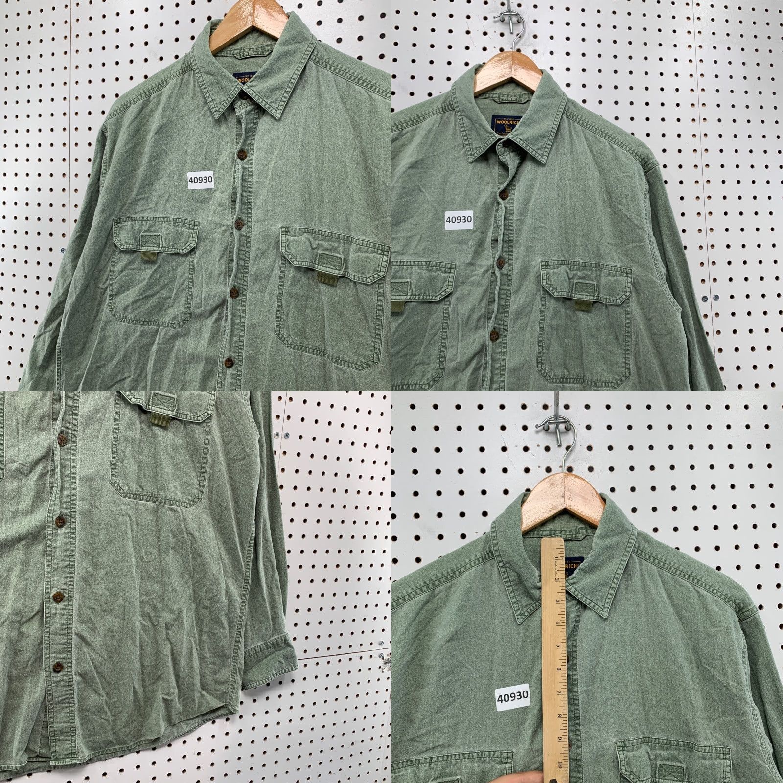Vintage Vintage Woolrich Outdoor Shirt Men Medium Green Utility Hunt Military 23x30 Size US M / EU 48-50 / 2 - 8 Thumbnail