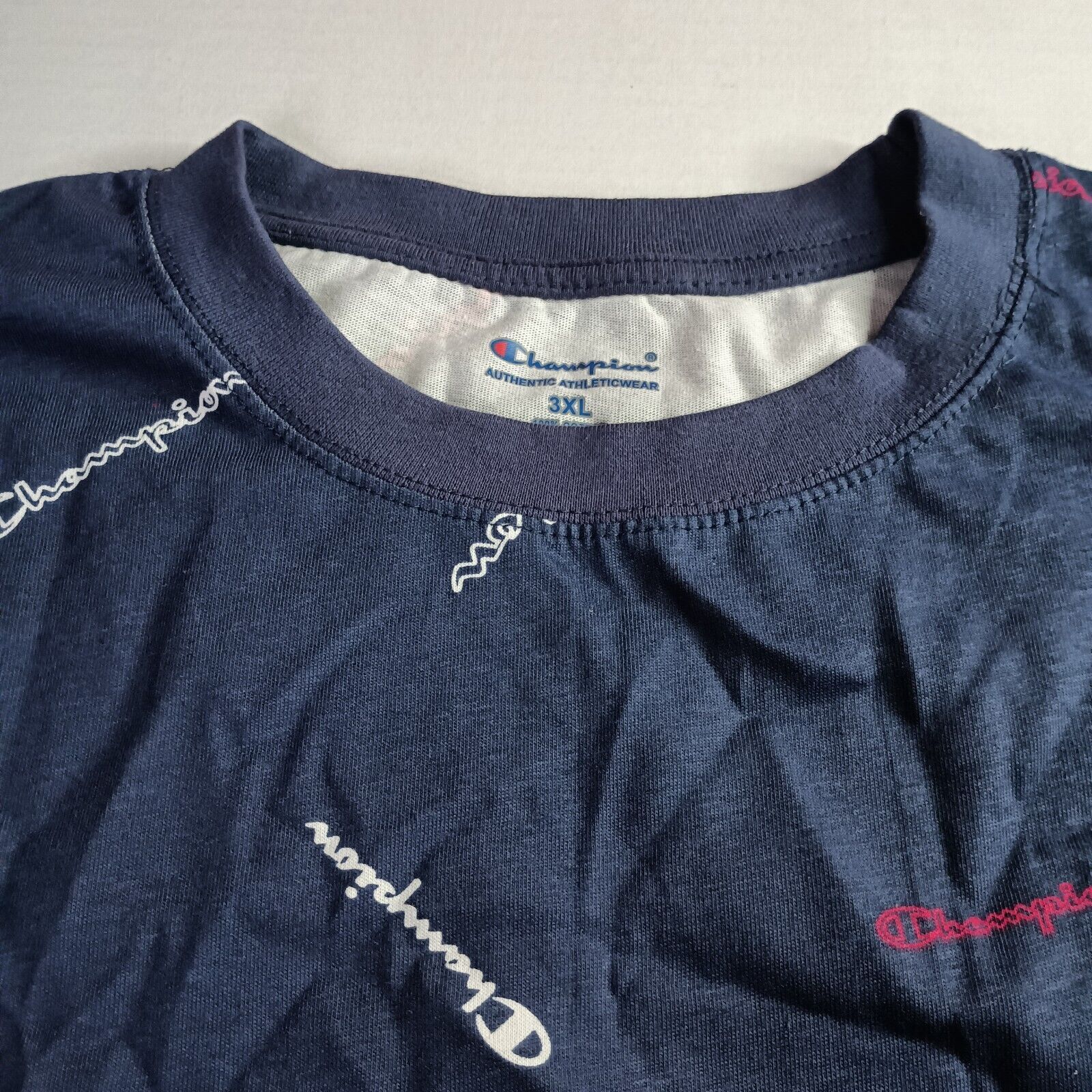 Champion Championship Men's Crew Neck T-Shirt Athletic Blue Size 3XL Size US XXL / EU 58 / 5 - 2 Thumbnail