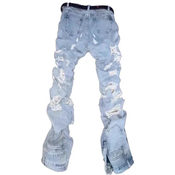 Japanese Brand Retro Reversible Havoc Ripped Hip-Hop Street Jeans Size US 31 - 8 Thumbnail