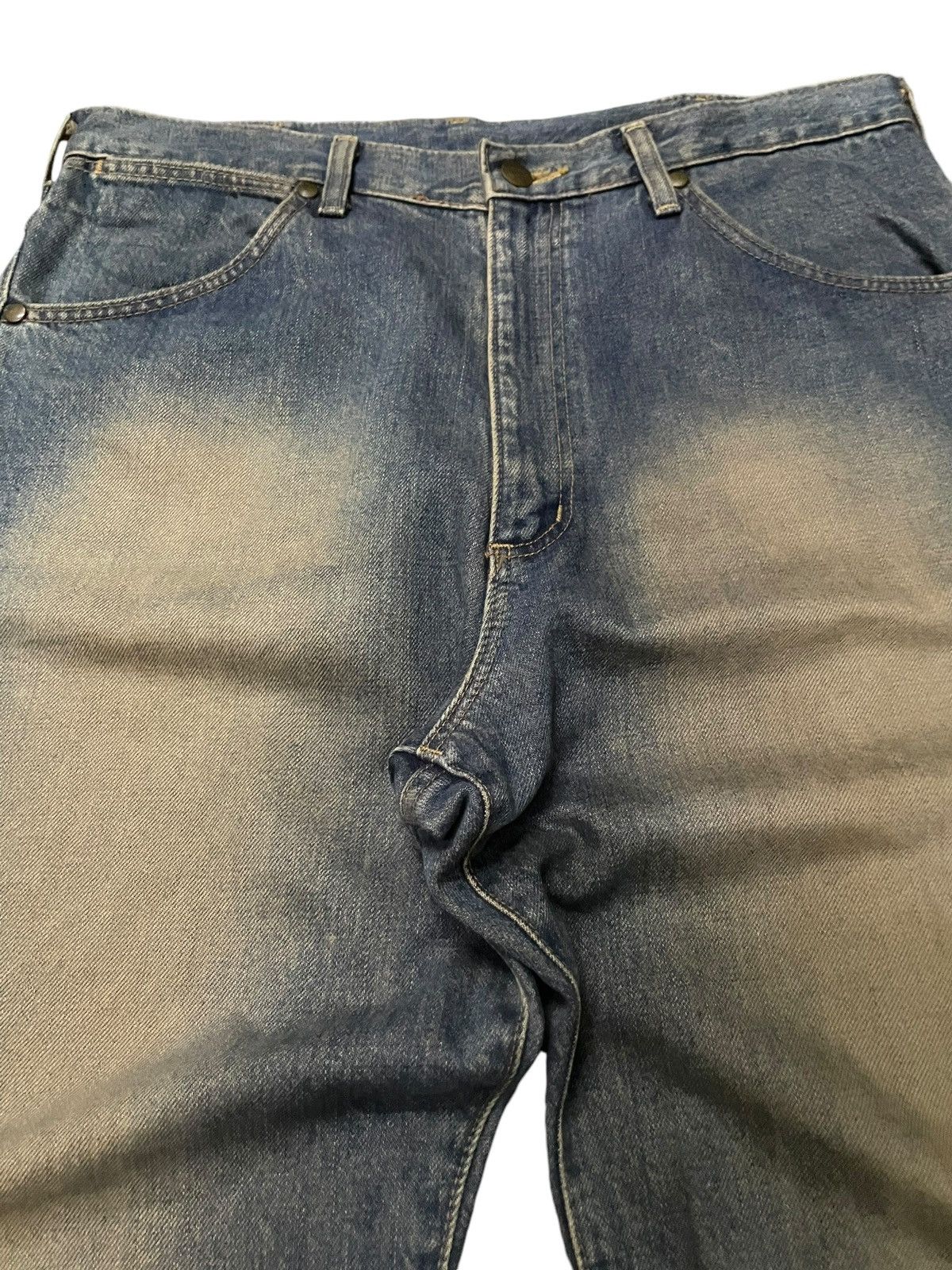 Hysteric Glamour × Japanese Brand × Wrangler Vintage Wrangler Blue Bell Mud Wash Selvedge Loose Jeans Size US 34 / EU 50 - 11 Thumbnail