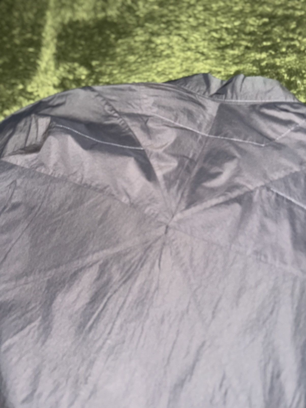Japanese Brand [XL] Cost per Kilo Gathered Nylon Dart-Detail Shirt Charcoal Size US XL / EU 56 / 4 - 9 Thumbnail