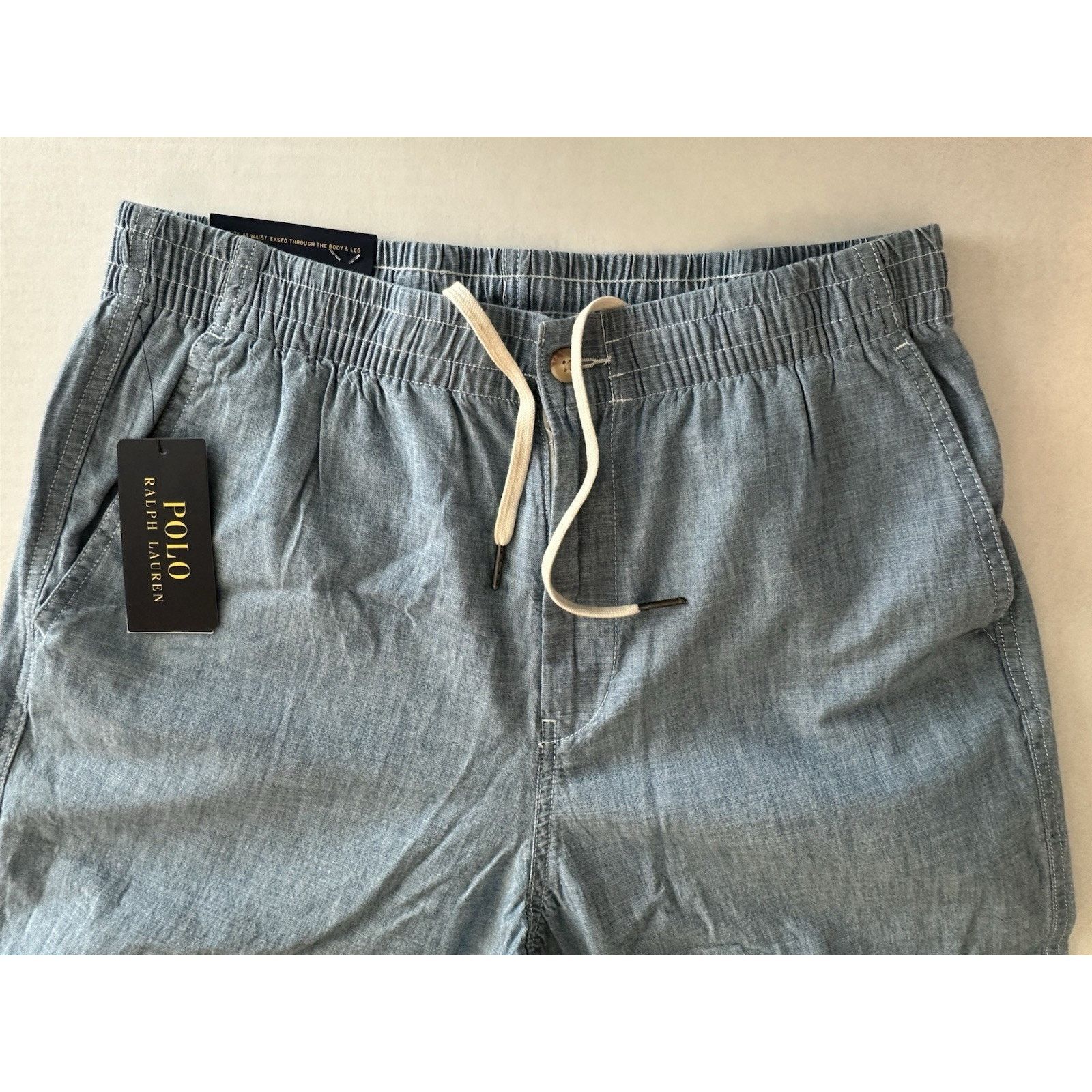 Polo Ralph Lauren Polo Ralph Lauren Prepster M Classic Fit Blue Chambray Pants Size US 30 / EU 46 - 2 Thumbnail