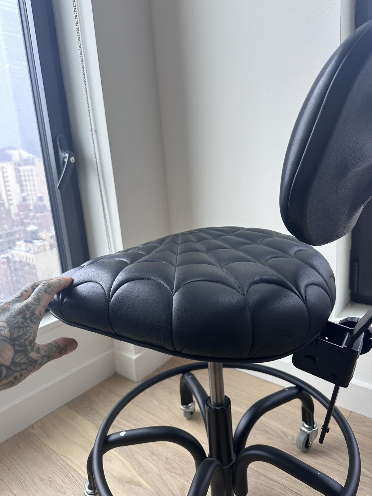 Chrome Hearts CHROME HEARTS ‘ FUCK ‘ & WEB LEATHER CHAIR ! Size ONE SIZE - 10 Thumbnail