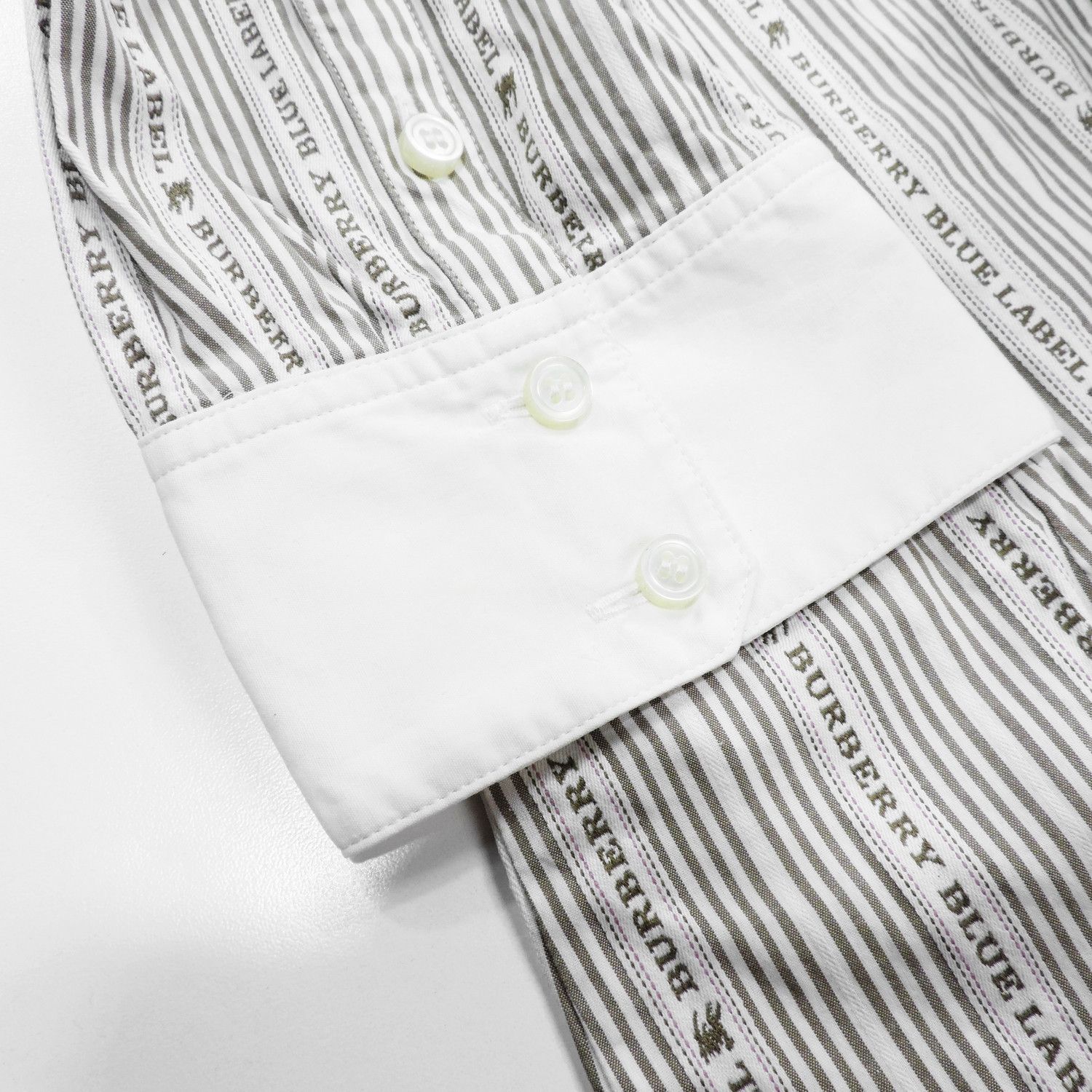 Burberry BURBERRY BLUE LABEL STRIPED MONOGRAM LONG SLEEVE SHIRT Size XS / US 0-2 / IT 36-38 - 13 Thumbnail