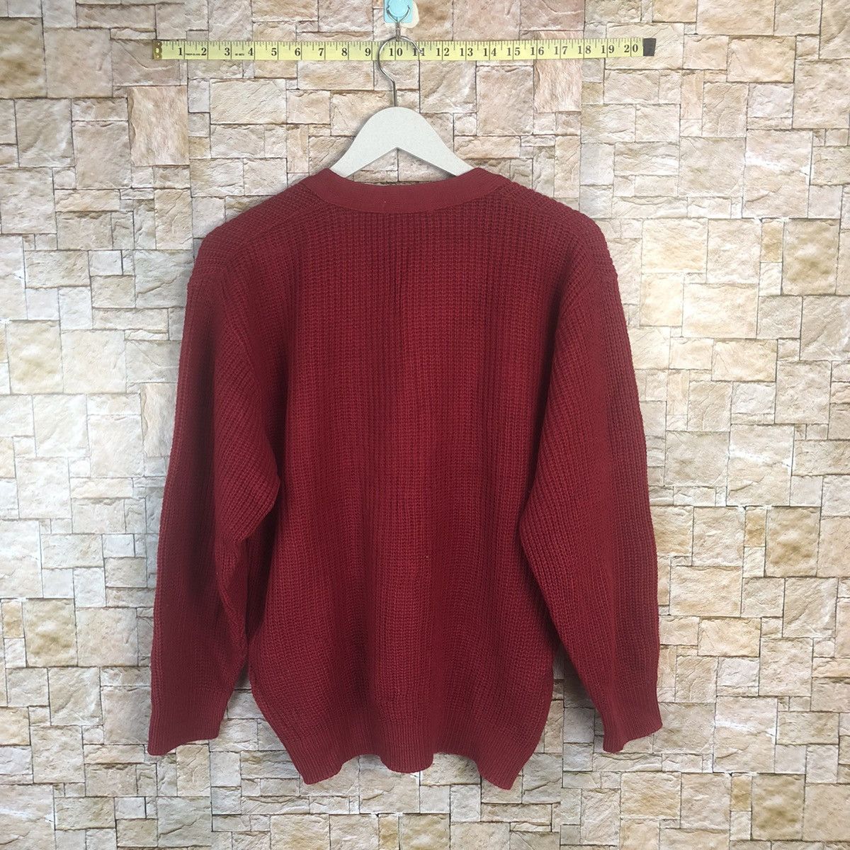 Homespun Knitwear × Japanese Brand Ladies Knit Costume vintage japan Red Cardigan #A20 Size US M / EU 48-50 / 2 - 12 Thumbnail