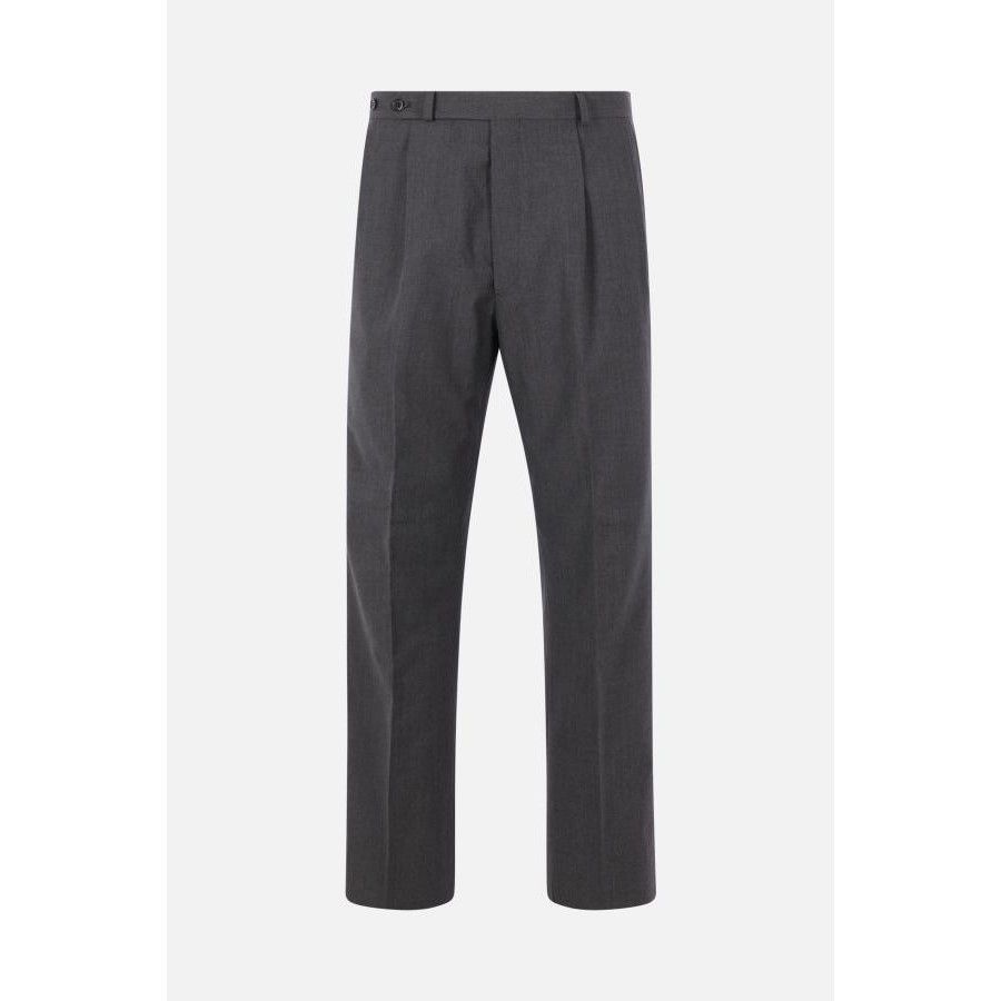 Prada PRADA Grey Wool Cotton Trousers New & Authentic (Men's size: Size US 36 / EU 52 - 1 Thumbnail