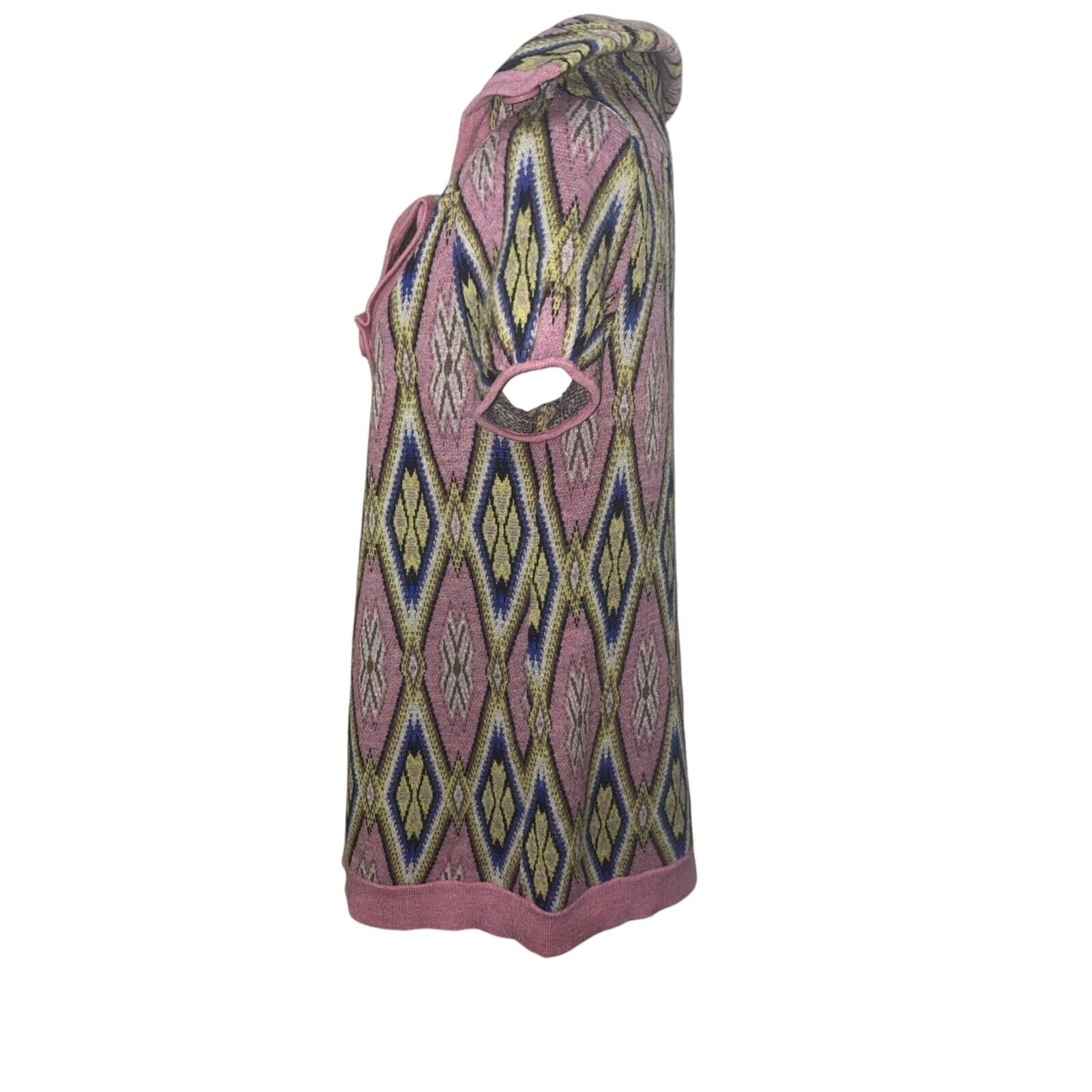 Anthropologie Moth Button Front Funneled Cardigan Short Sleeve Pink Medium Size M / US 6-8 / IT 42-44 - 5 Thumbnail