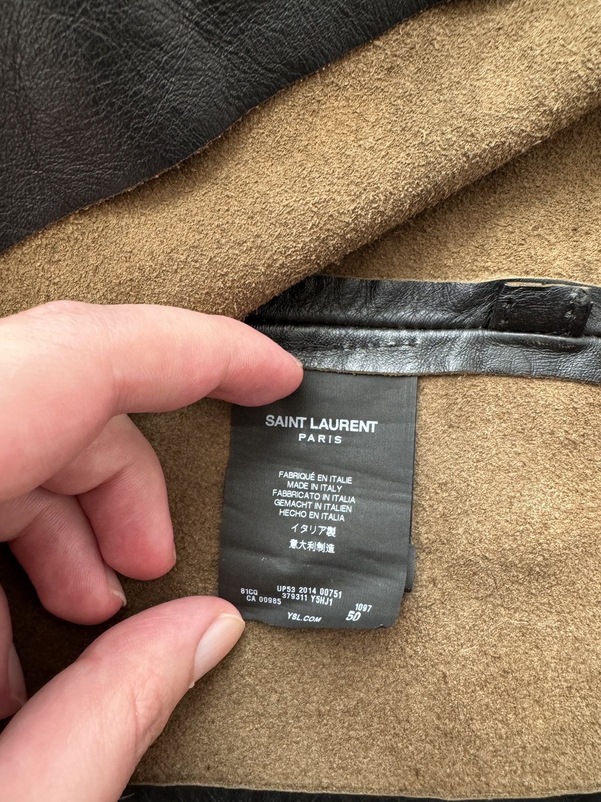 Saint Laurent Paris *RARE* Saint Laurent SS15 Psych Rock Leather Vest Sz. 50 Size US M / EU 48-50 / 2 - 8 Thumbnail