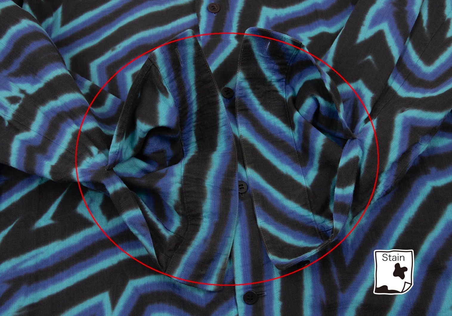 Issey Miyake Psychedelic Line Print Shirt in Blue Aqua Black Size US XL / EU 56 / 4 - 10 Thumbnail