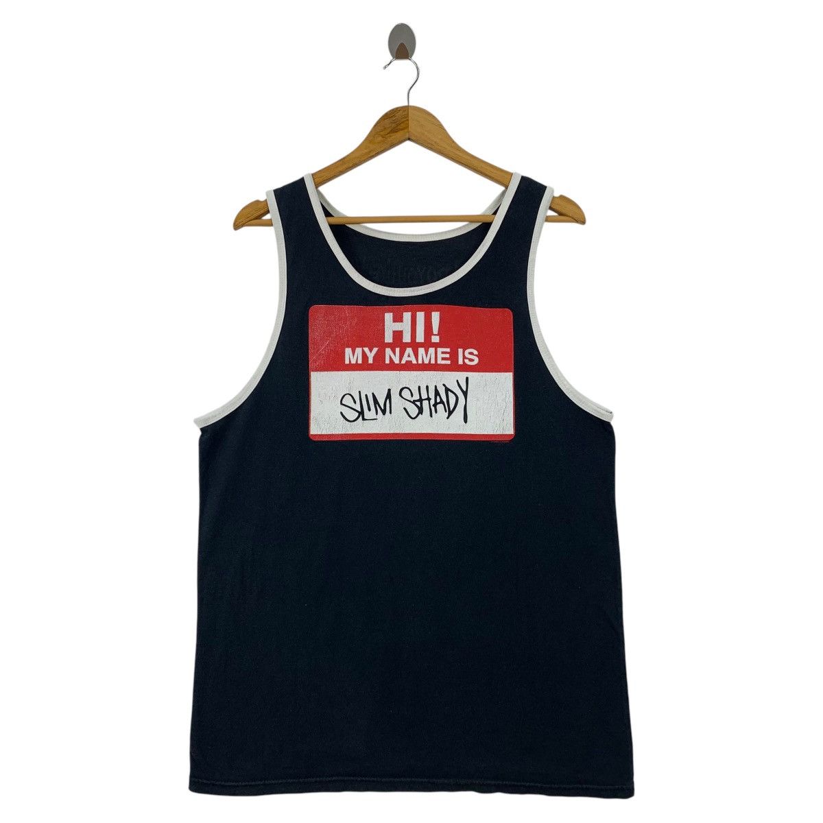 Band Tees × Vintage Vintage EMINEM Slim shady printed sleeve less tank top tee Size US M / EU 48-50 / 2 - 1 Thumbnail