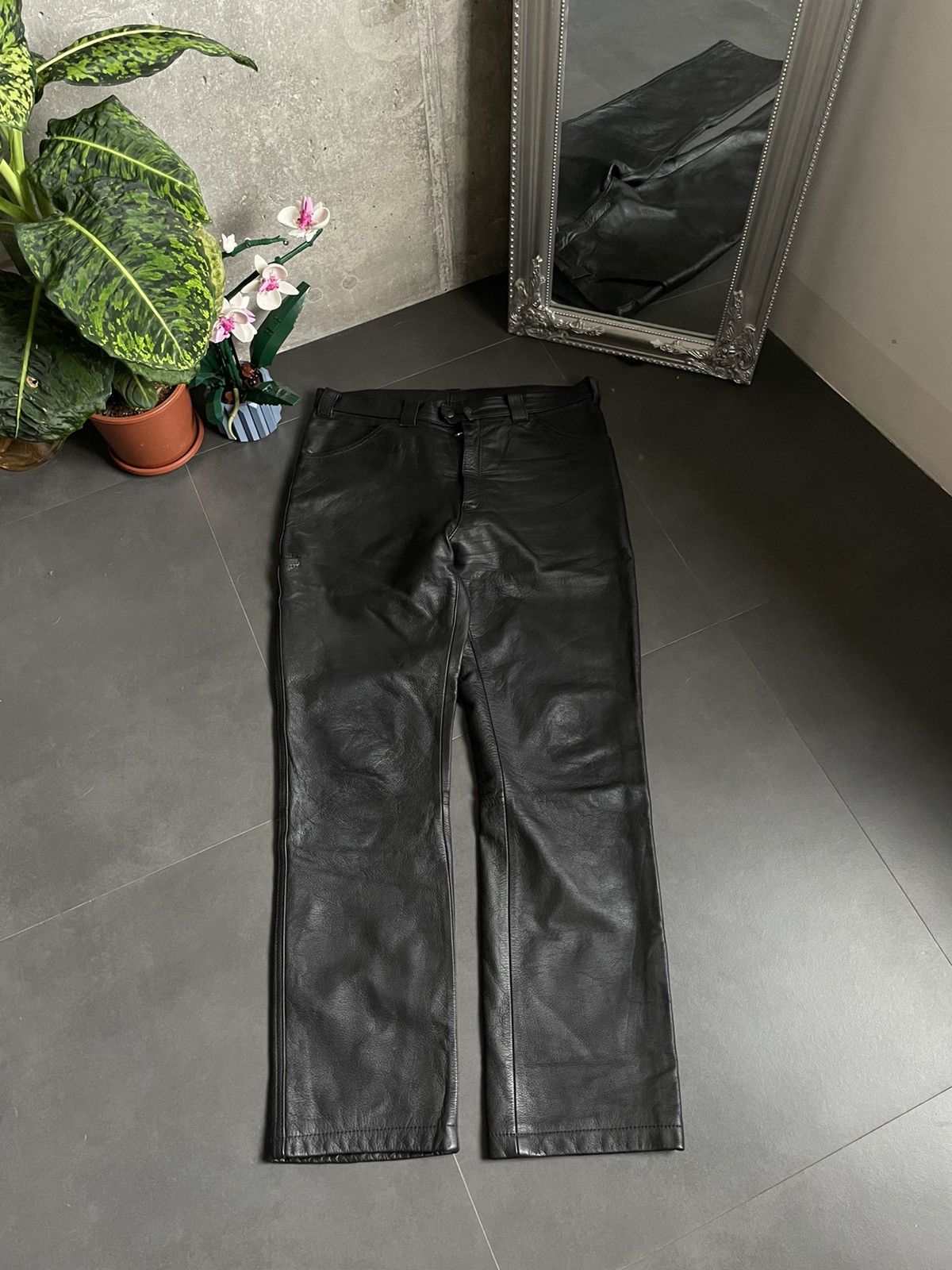 Vintage Vintage Leather Pants Opium Style Y2K | Grailed