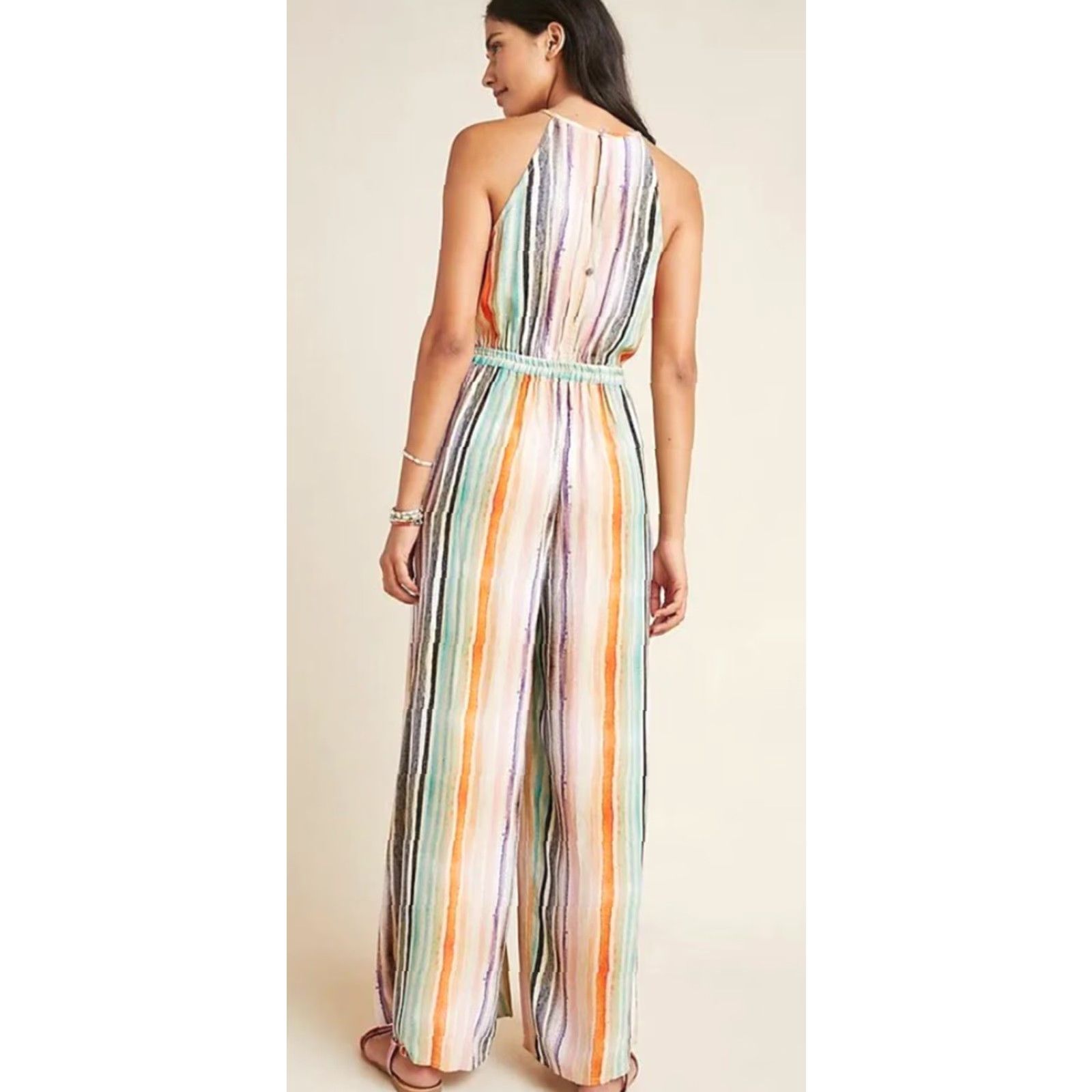 Anthropologie Anthropologie Jumpsuit Women’s XS Multicolor Striped London Gallery Row Size 26" / US 2 / IT 38 - 4 Thumbnail