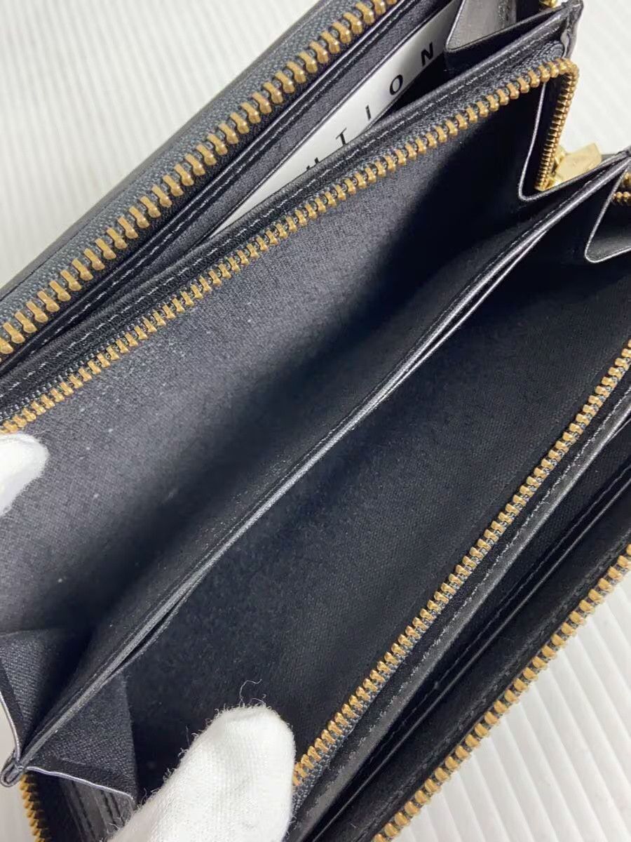 Vivienne Westwood Vivienne Westwood Orb Enamel Round Zip Long Wallet Black Size ONE SIZE - 5 Thumbnail