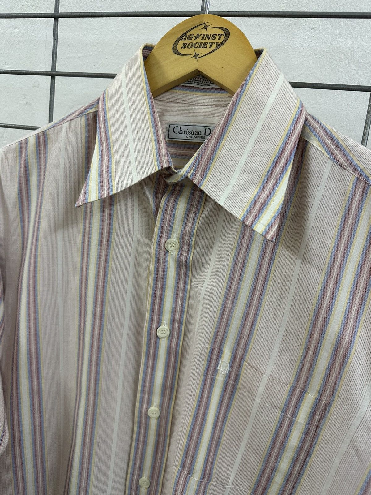 Dior Rare And Beautiful Christian Dior Chemises Pink Stripe Shirt Size US L / EU 52-54 / 3 - 8 Thumbnail