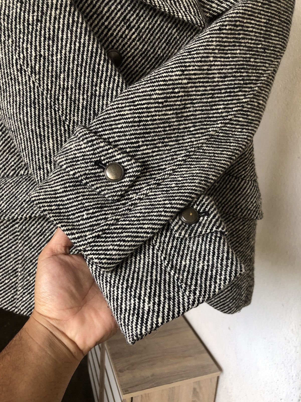 Michel Klein Vintage Michel Klein Wool Double Collar Jacket Size XS / US 0-2 / IT 36-38 - 12 Thumbnail