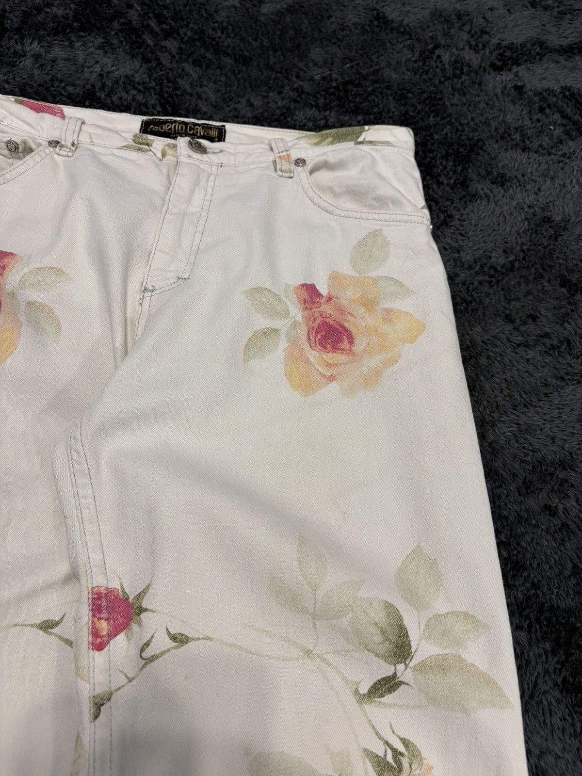 Roberto Cavalli Vintage Roberto Cavalli Flowers Rare Jeans Size 30" / US 8 / IT 44 - 6 Thumbnail
