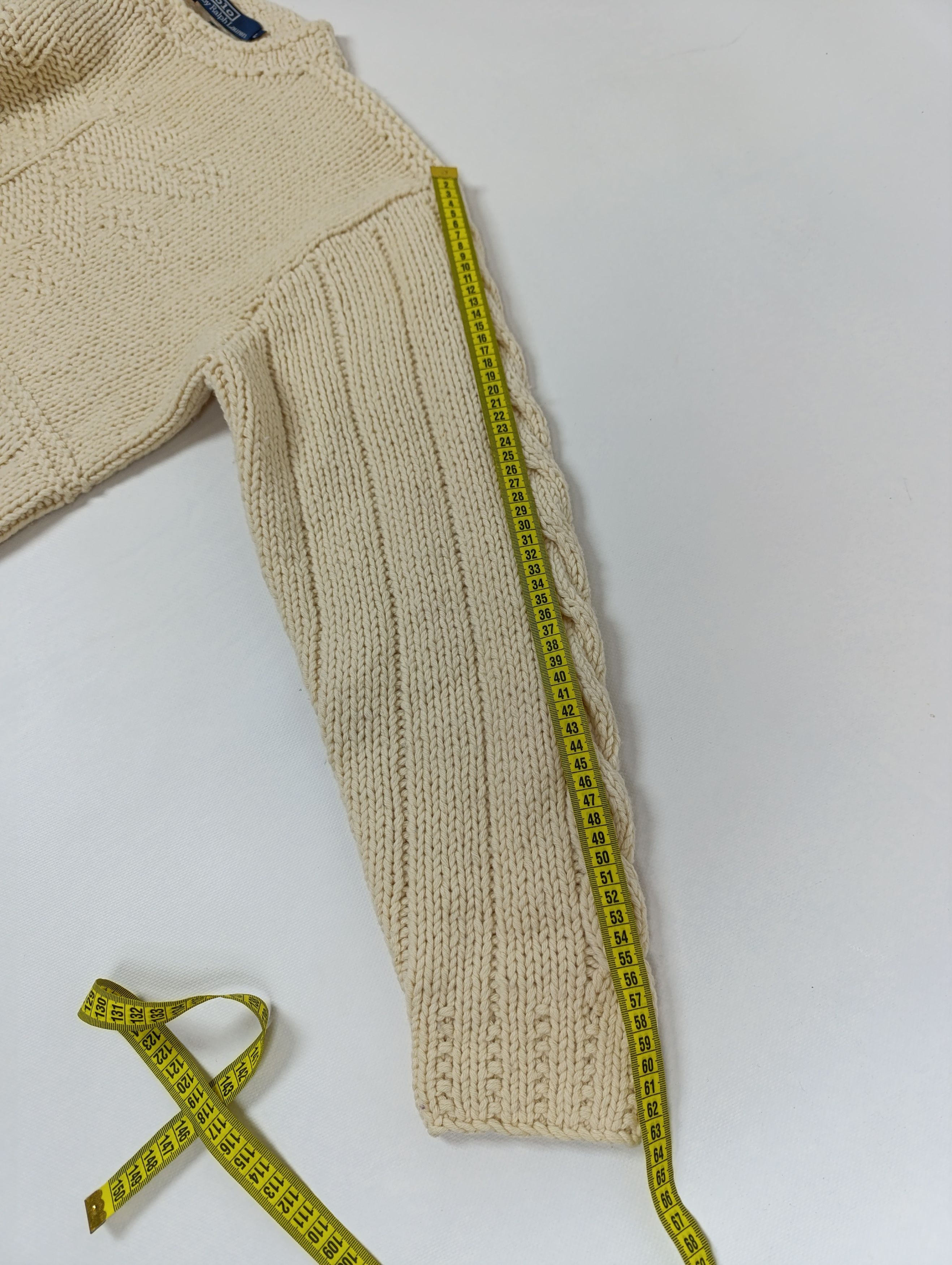 Polo Ralph Lauren VINTAGE POLO RALPH LAUREN HAND KNIT WOOL WOMENS SWEATER Size L / US 10 / IT 46 - 22 Thumbnail