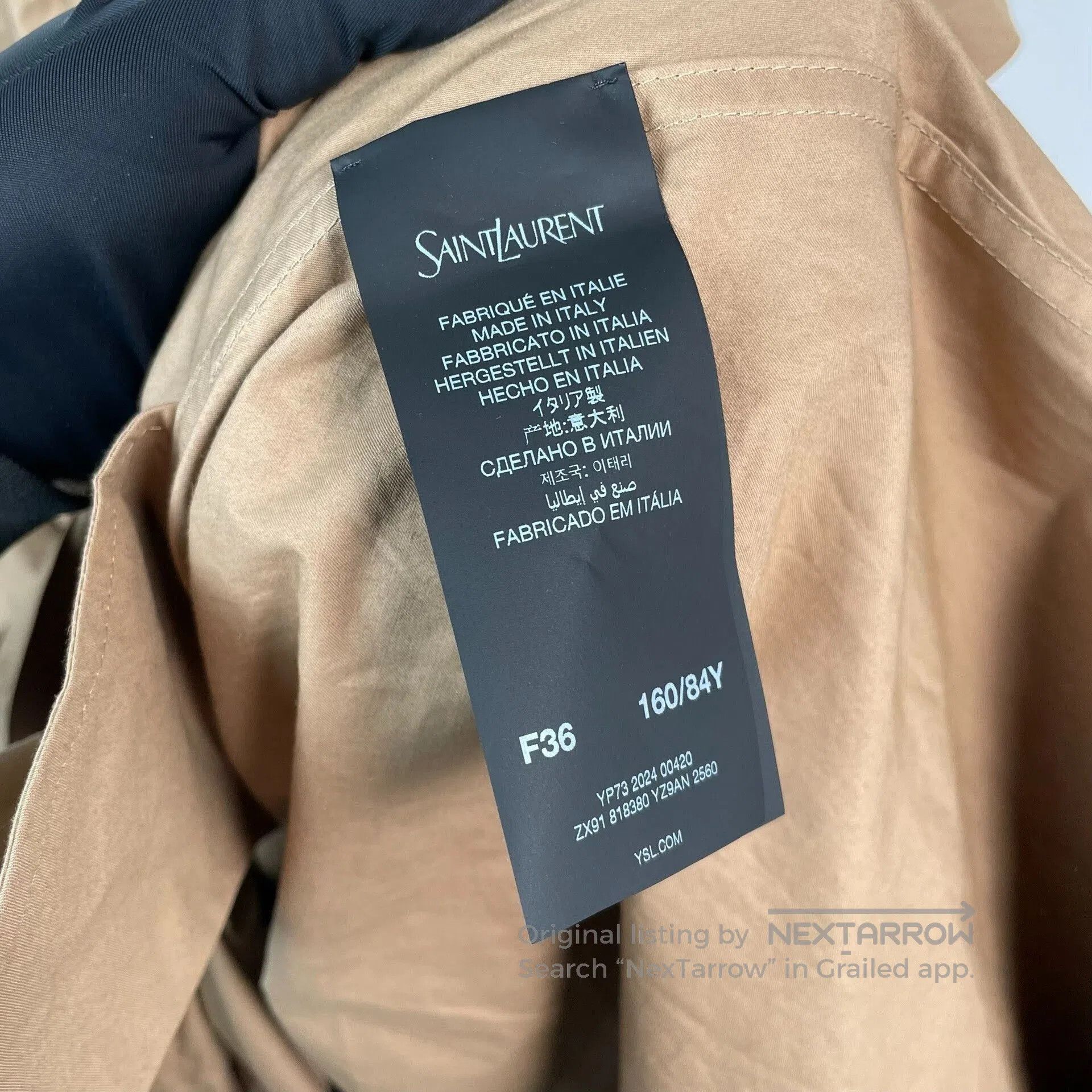 Yves Saint Laurent YSL Beige Ruffle Strapless Cotton Dress. Size XS / US 0-2 / IT 36-38 - 6 Thumbnail