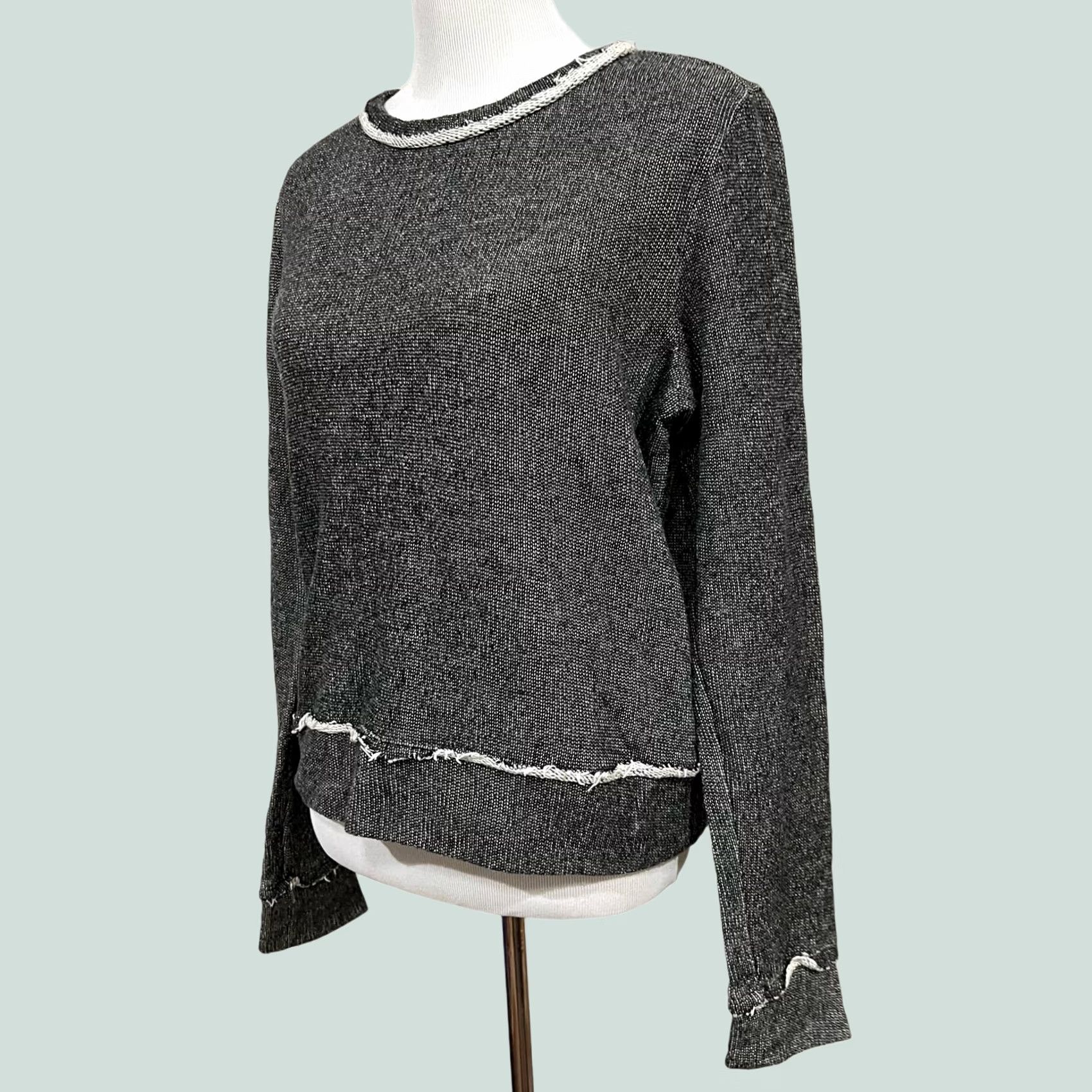 Vintage Cloth & Stone Sweatshirt Top Gray Cotton Blend Pullover Sz M Women Crew Neck Long Sleeve Size M / US 6-8 / IT 42-44 - 1 Thumbnail