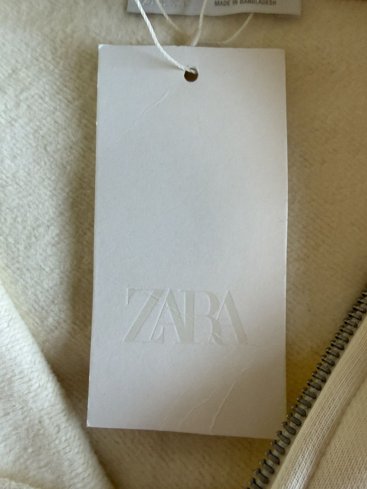 Zara Zara Cream Full-Zip Mock Neck Sweater Size XL🔥 Size US XL / EU 56 / 4 - 4 Thumbnail